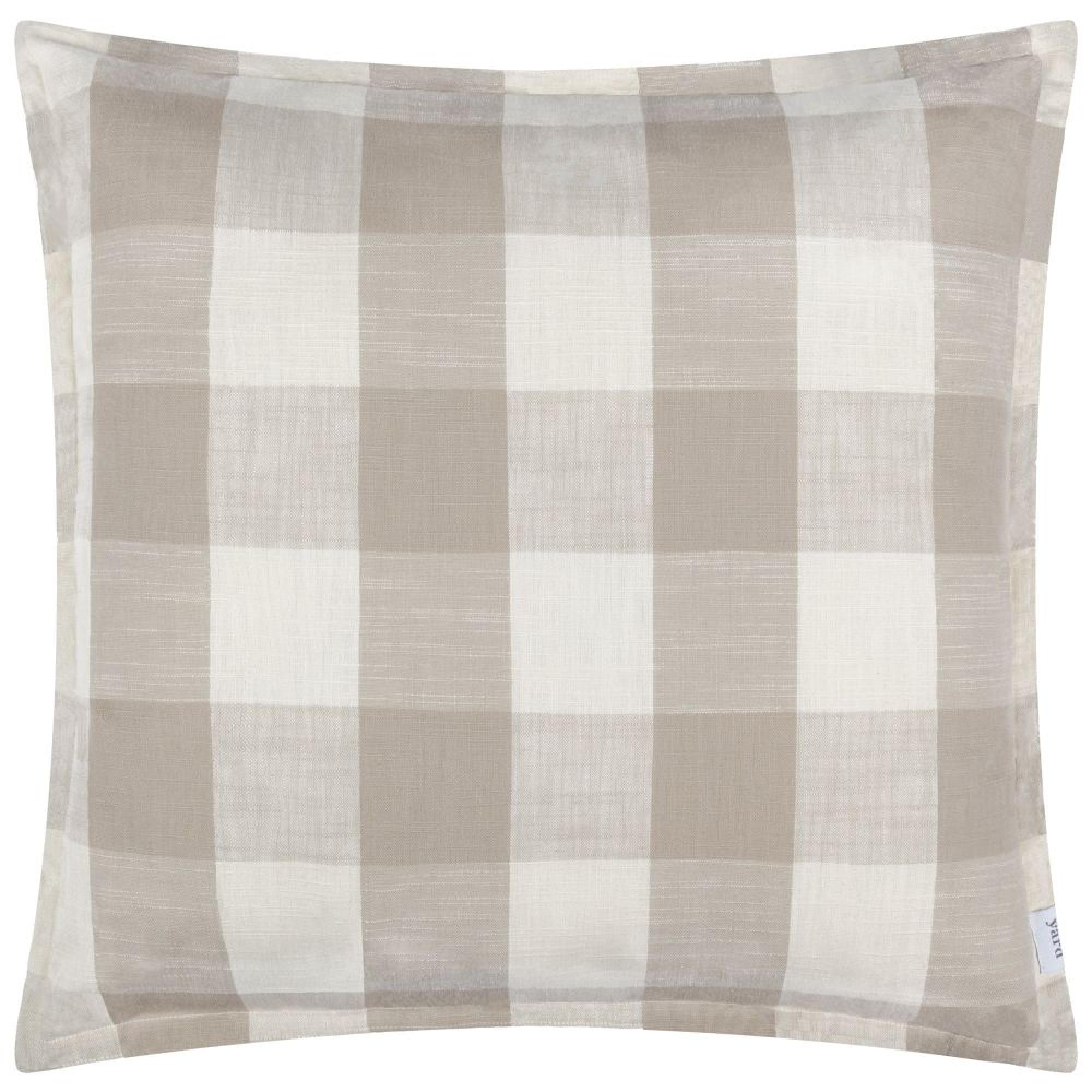 Yard Chesil Beige Check Outdoor Cushion