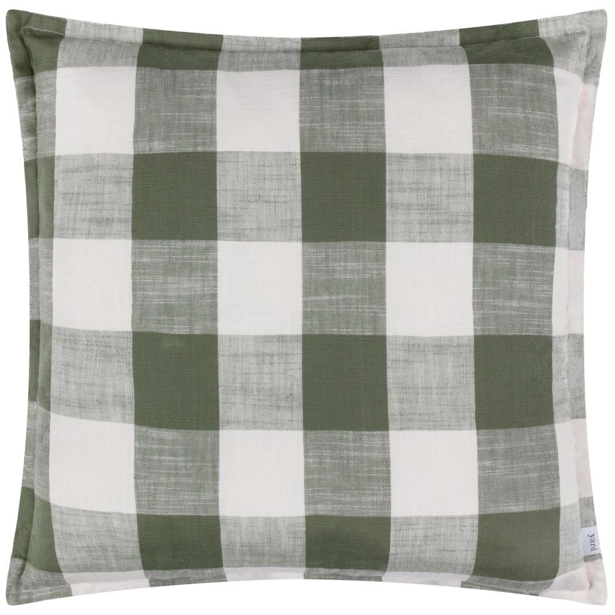 Yard Chesil Moss Green Check Outdoor Cushion