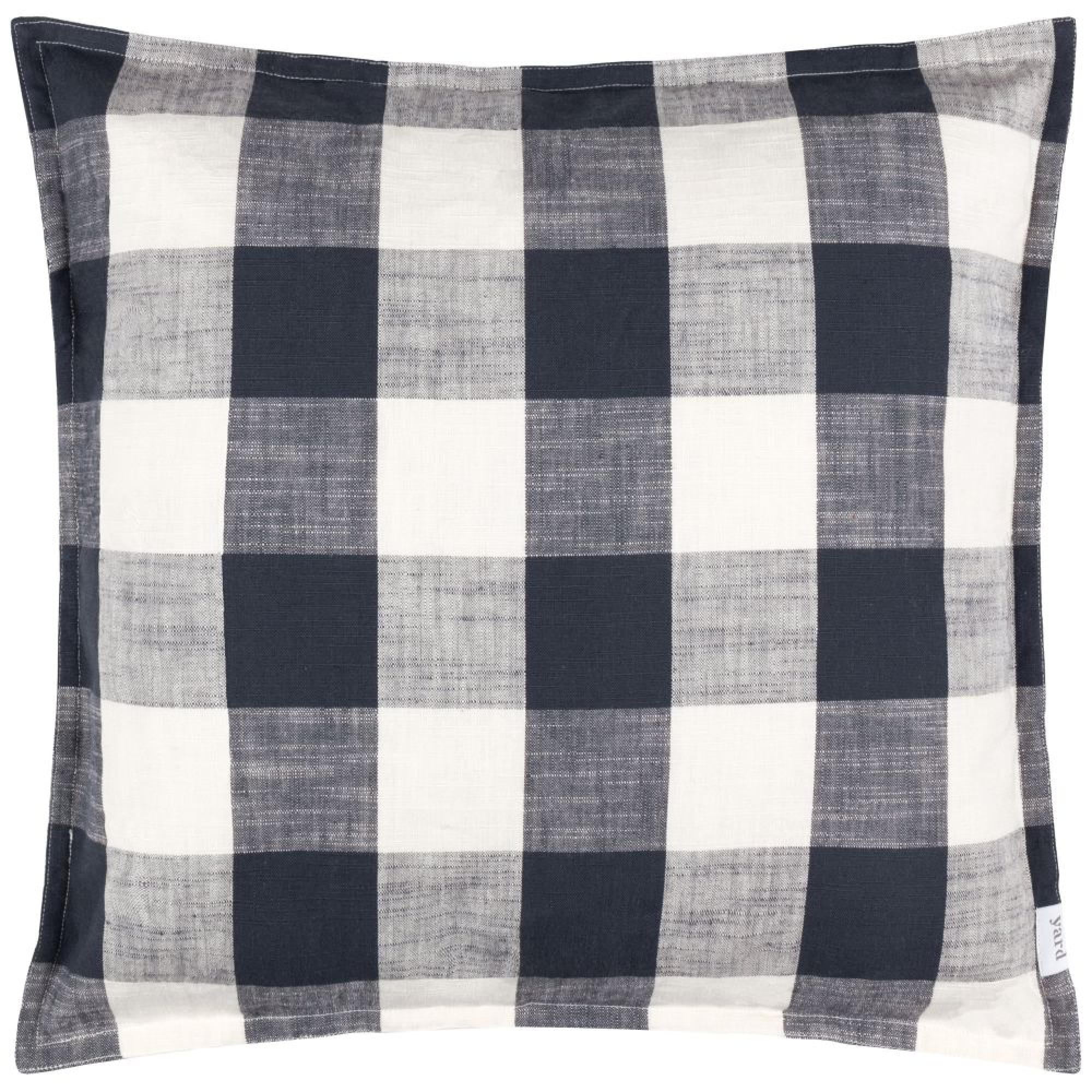 Yard Chesil Navy Blue Check Outdoor Cushion