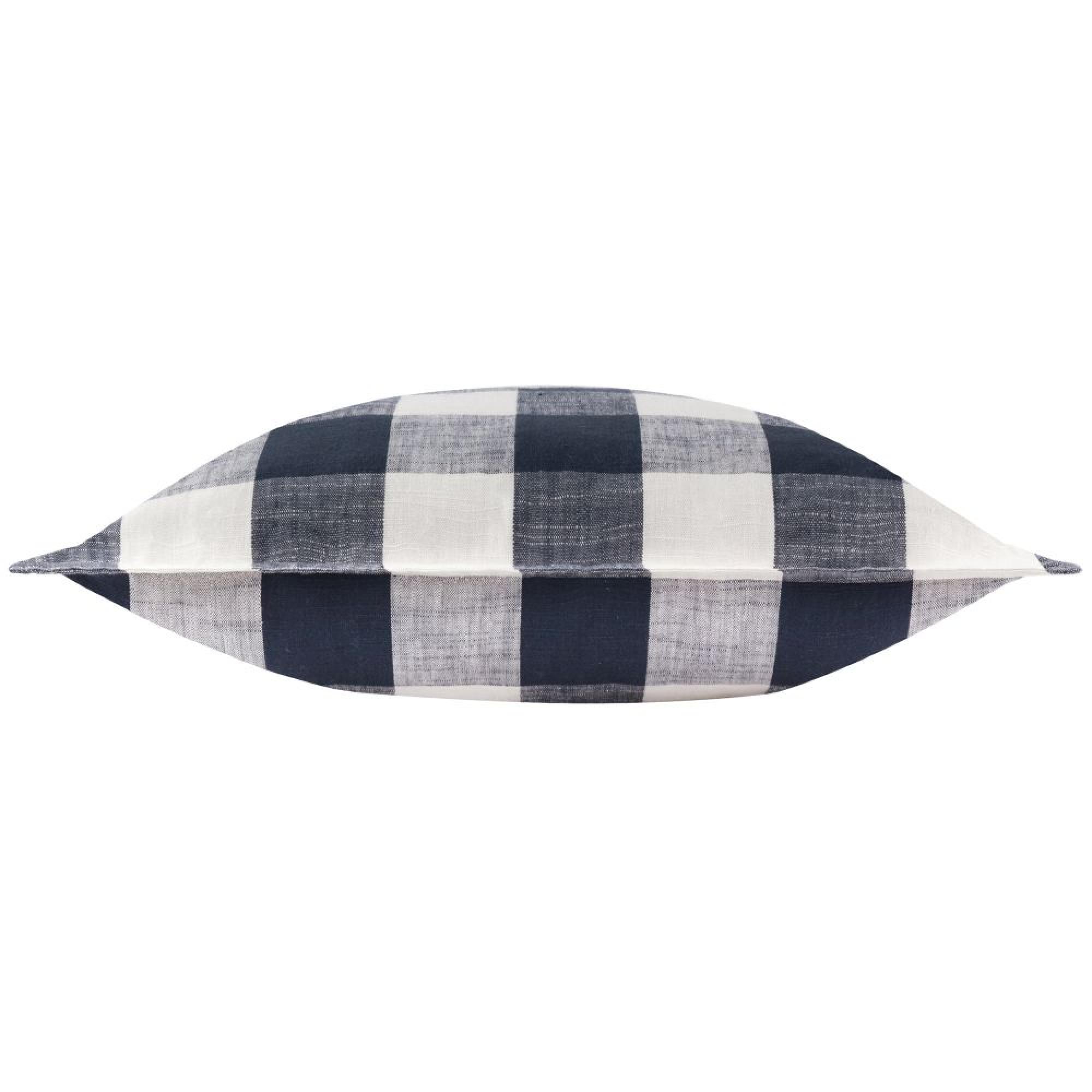 Yard Chesil Navy Blue Check Outdoor Cushion