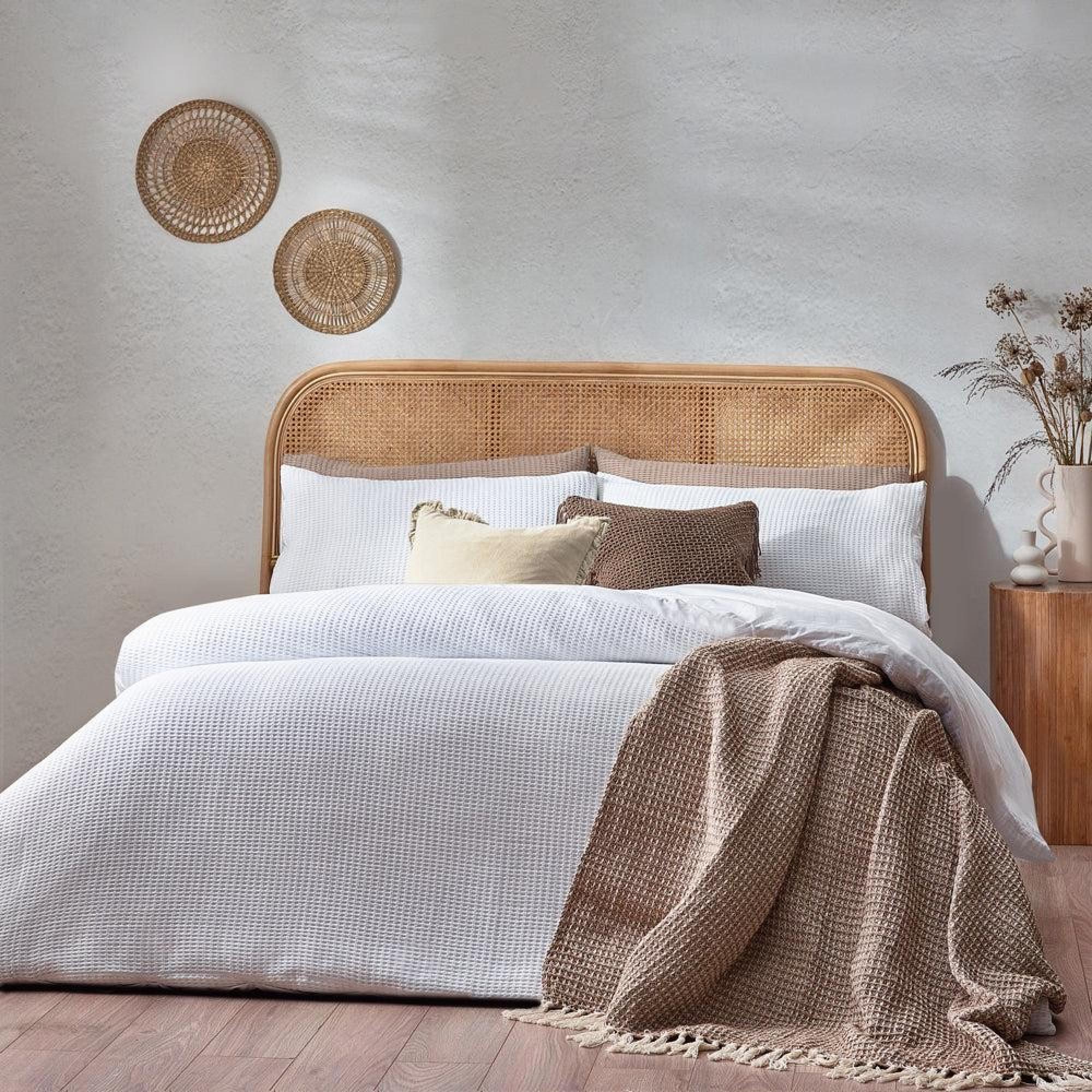 Yard Chunky Waffle White Duvet Cover Set