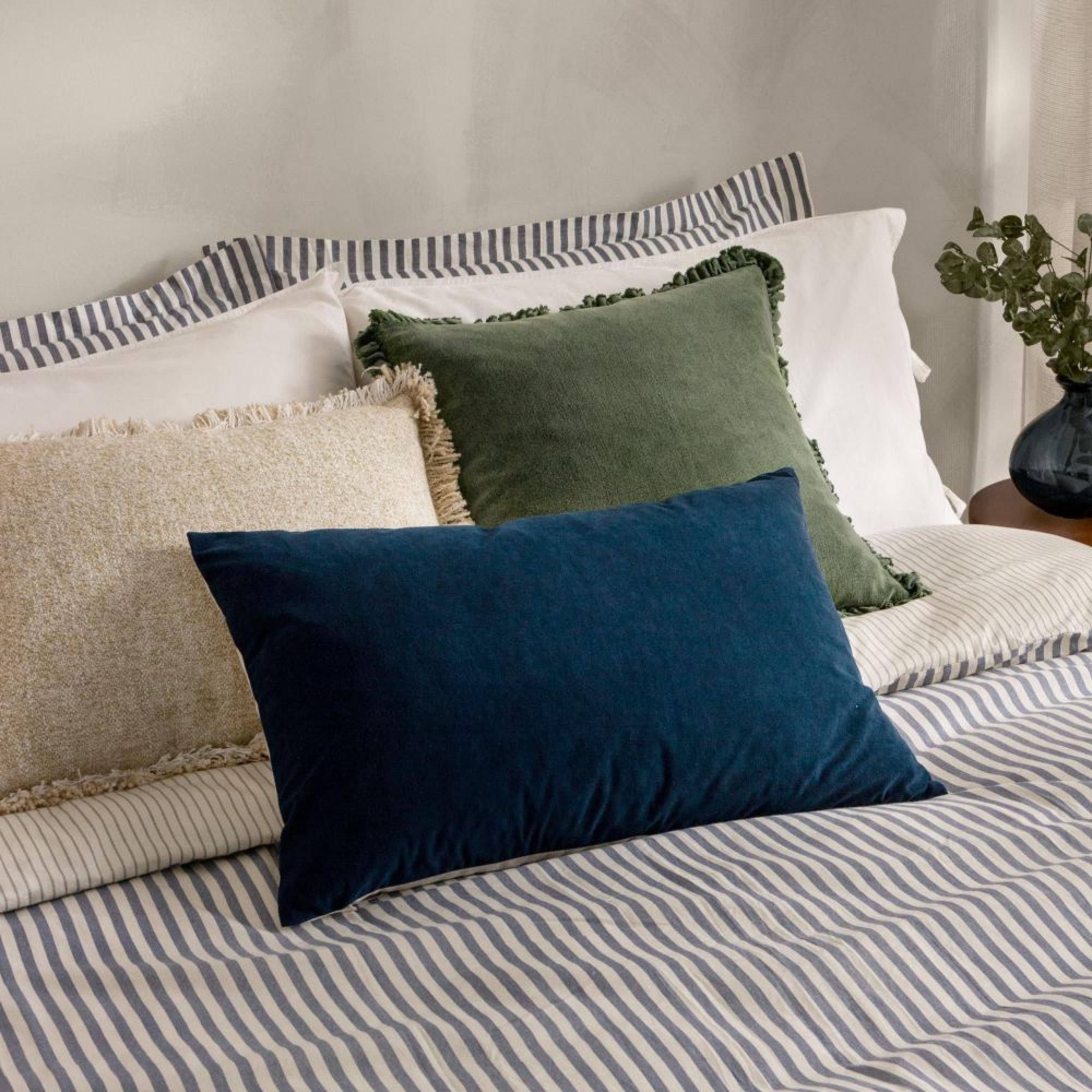 Yard Darland Indigo Blue Velvet Cushion