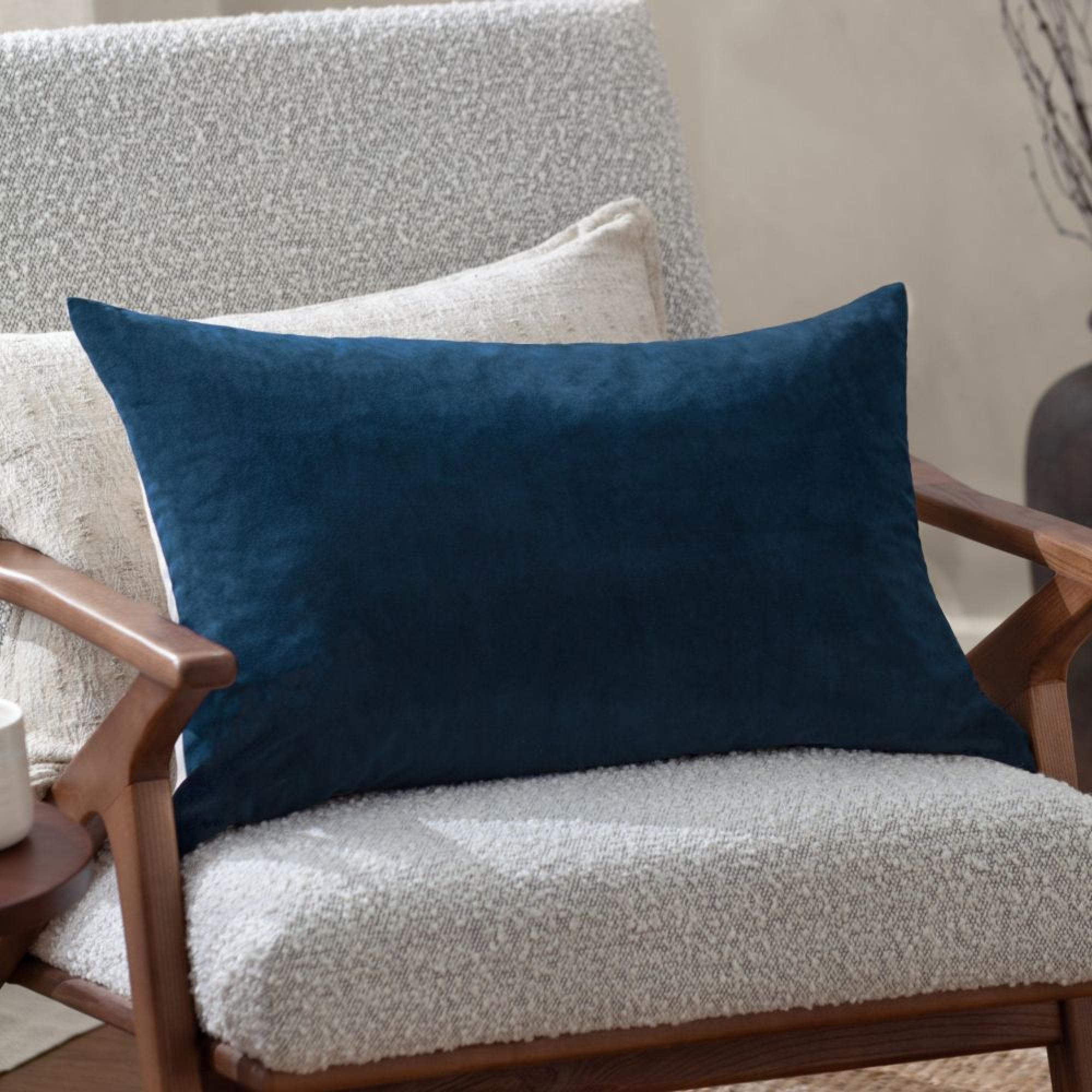 Yard Darland Indigo Blue Velvet Cushion