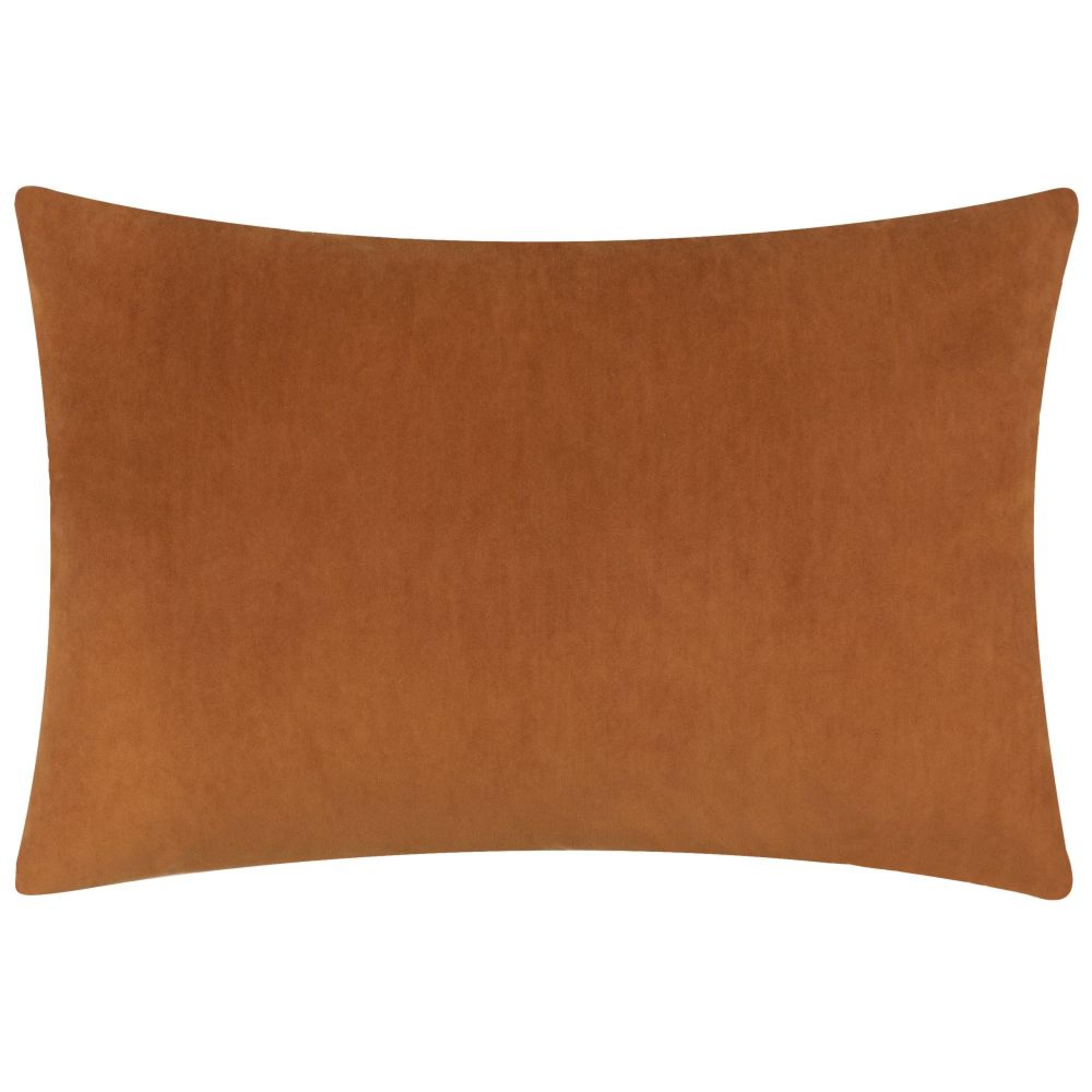 Yard Darland Pecan Orange Velvet Cushion