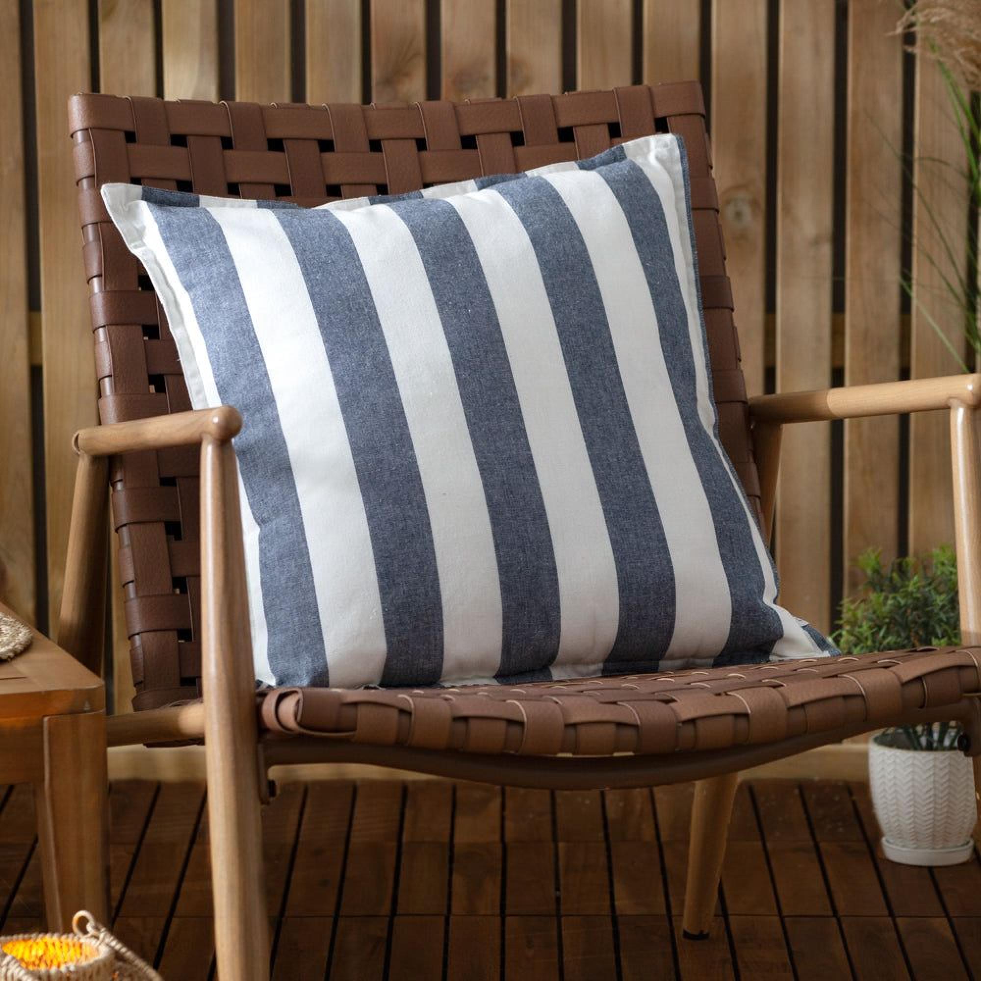 Yard Hayle Cotton Navy Blue Outdoor Cushion