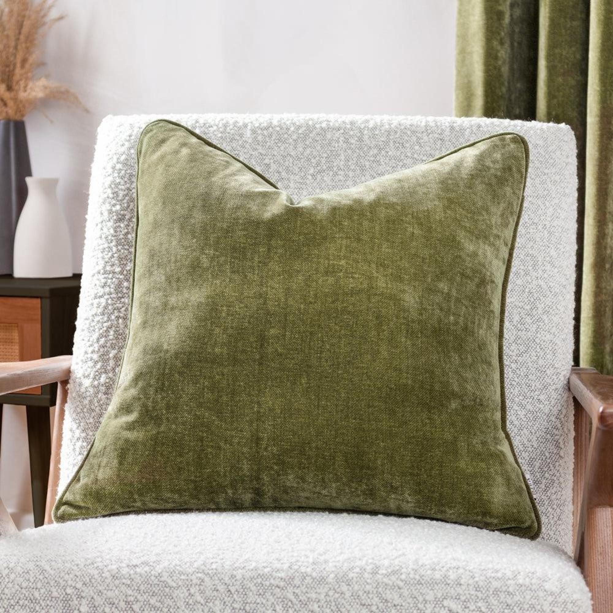 Yard Heavy Olive Chenille Cushion
