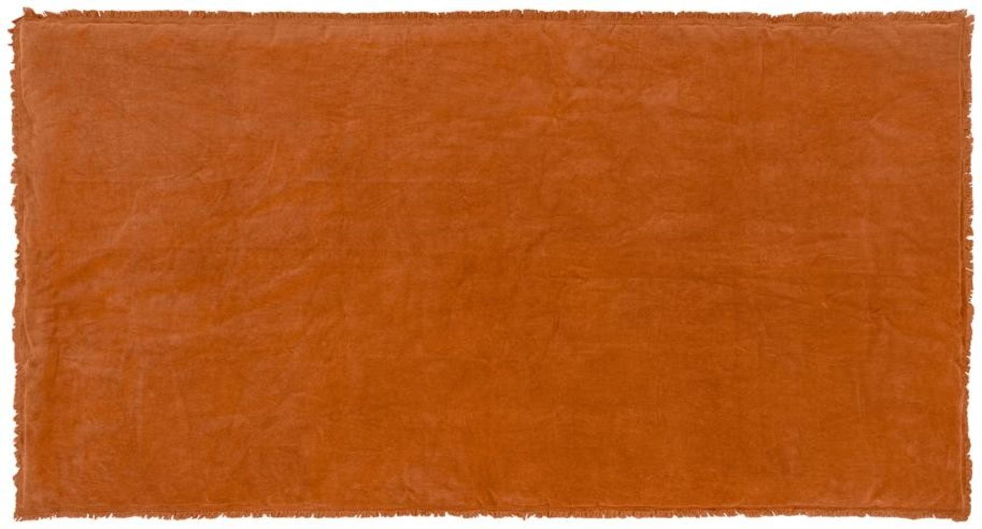 Yard Jaye Rust Cotton Velvet Filled Bedspread