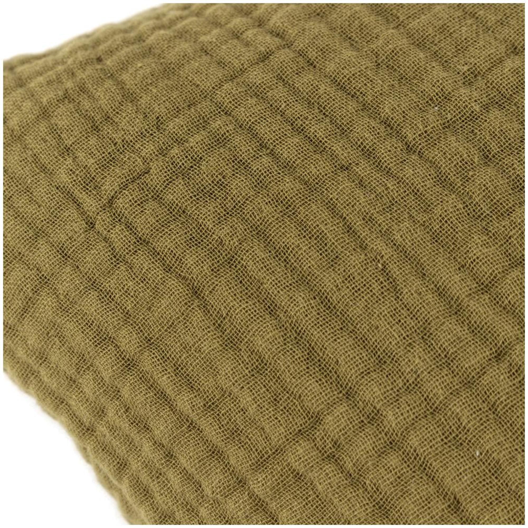 Yard Lark Khaki Muslin Crinkle Cotton Cushion