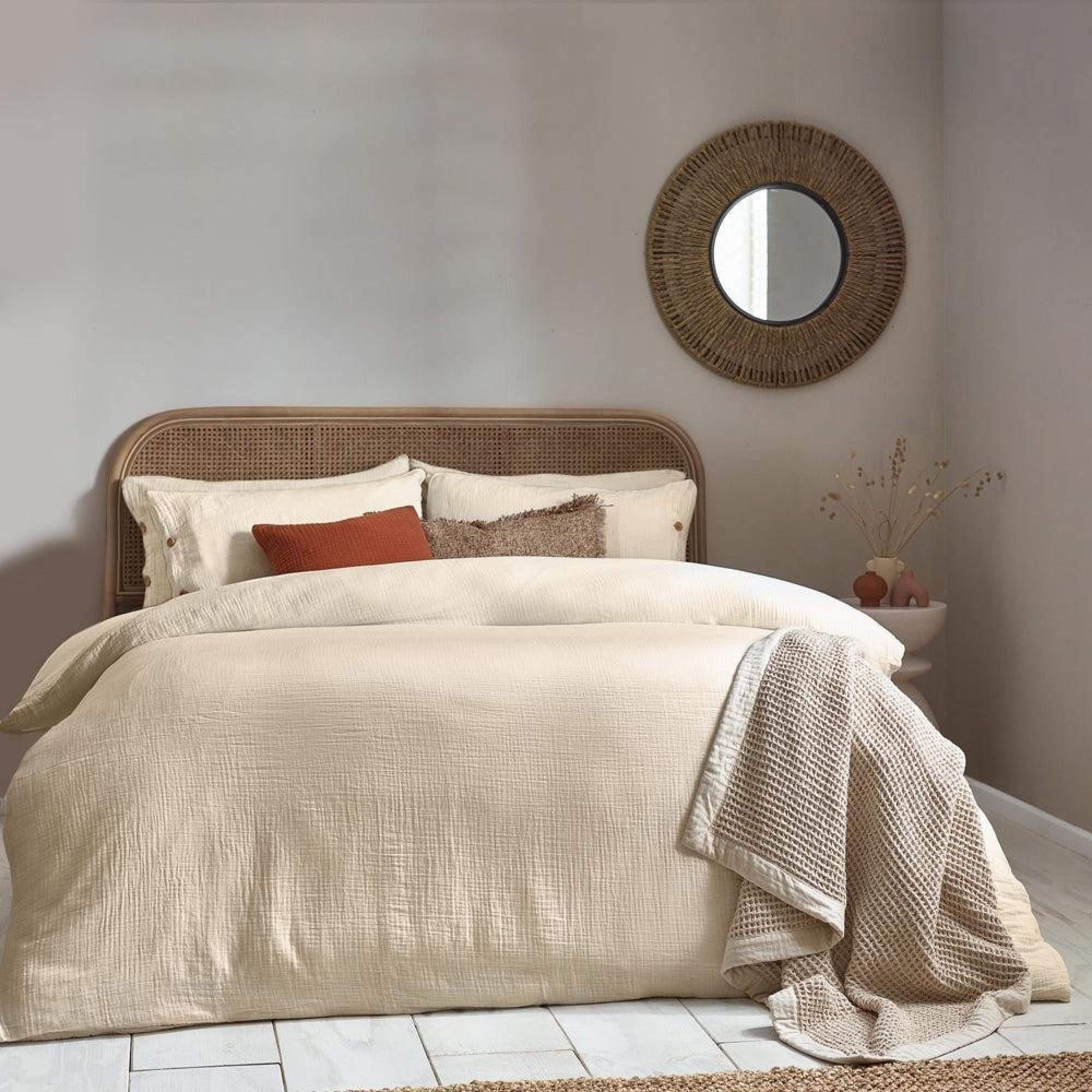 Yard Lark Natural Cotton Muslin Duvet Cover Set