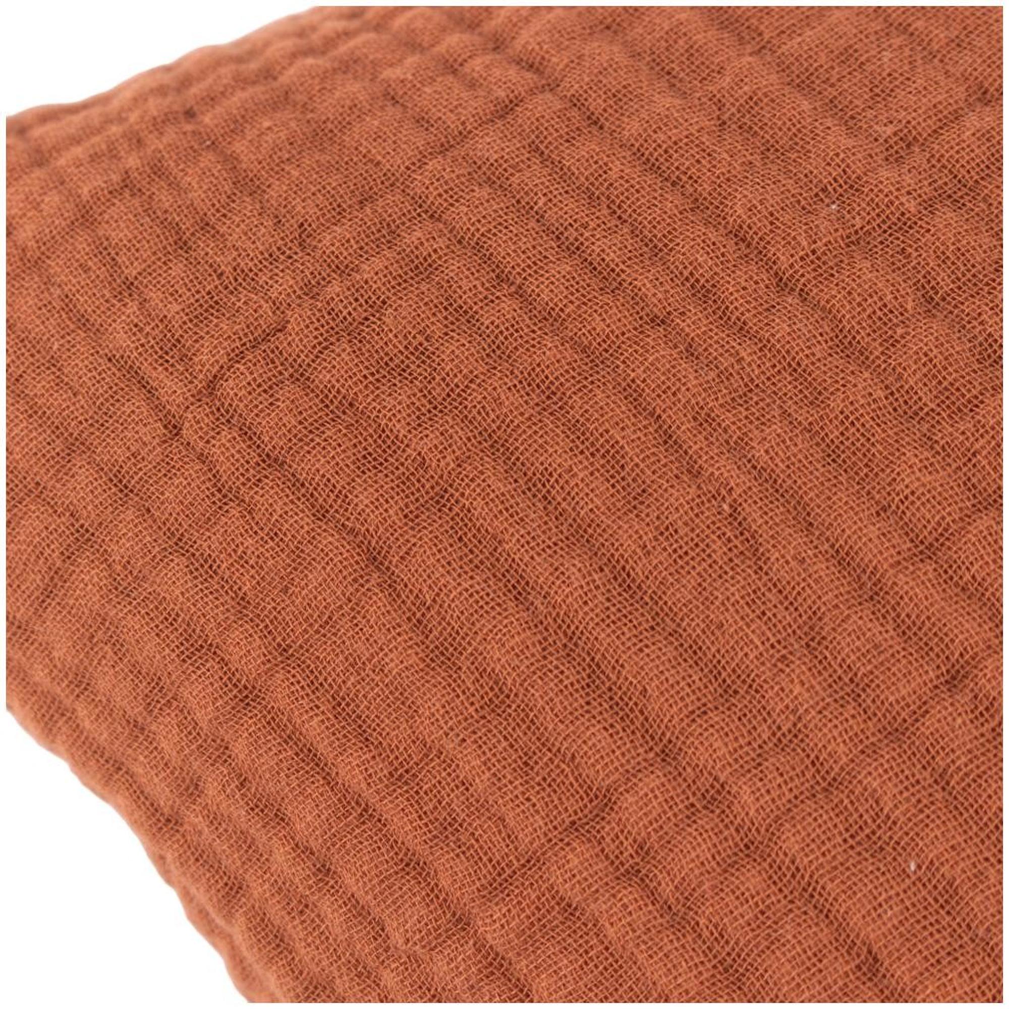 Yard Lark Pecan Muslin Crinkle Cotton Cushion