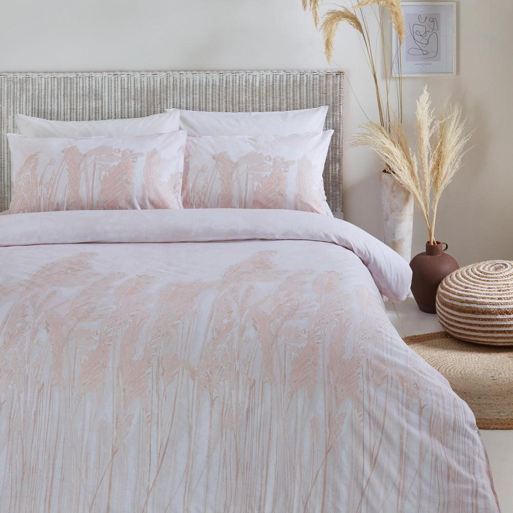 Yard Pampas Blush Washed Cotton Duvet Cover Set