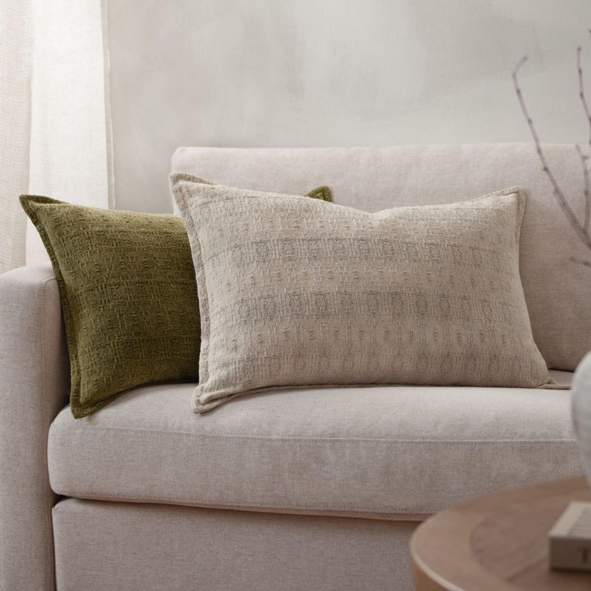Yard Ramas Chalk Beige Jacquard Cushion