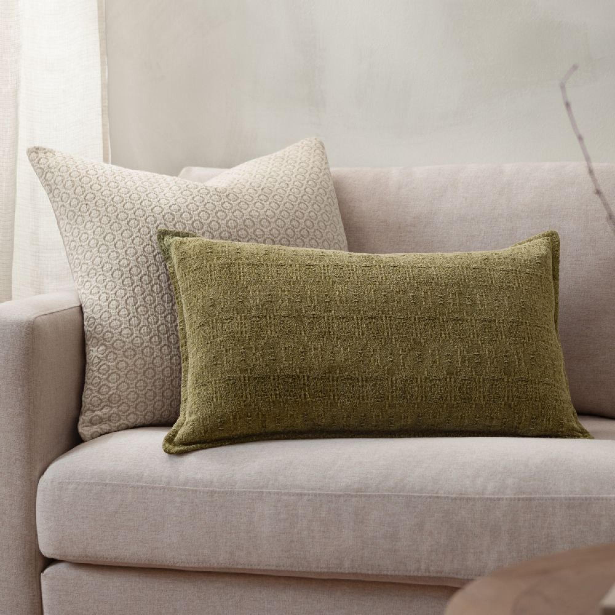Yard Ramas Jacquard Green Cushion