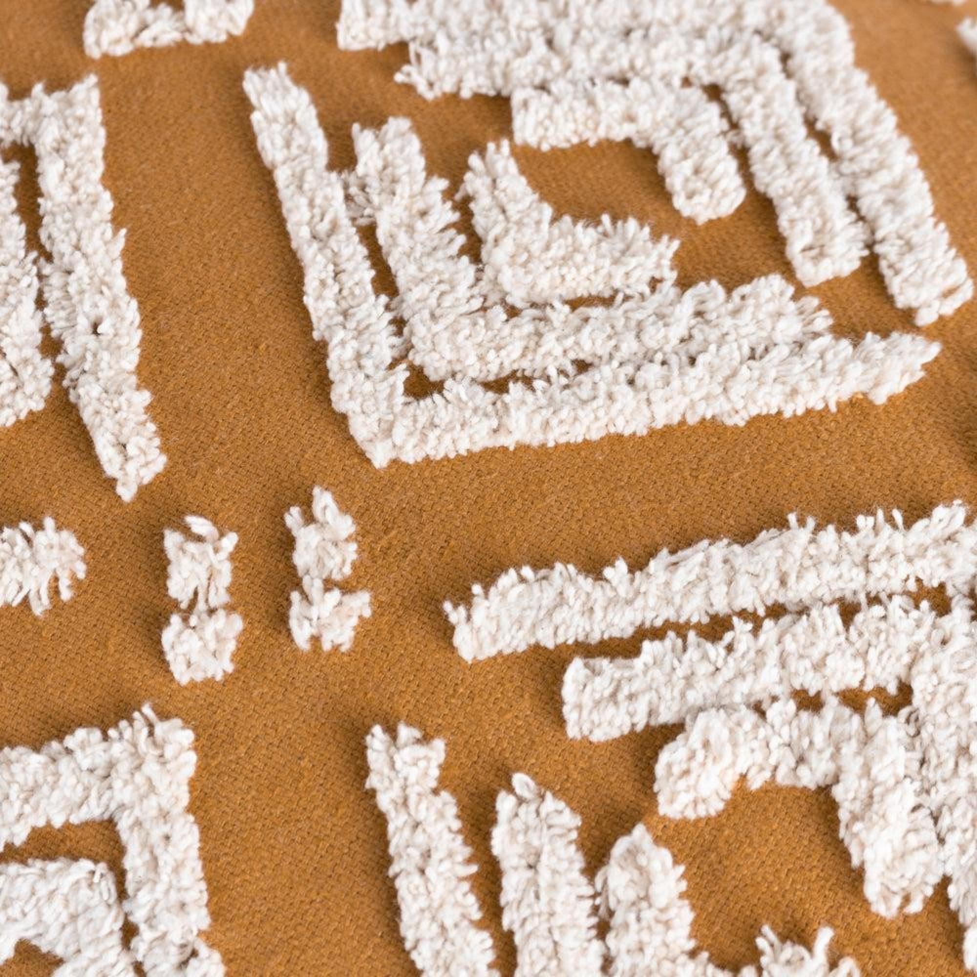 Yard Taya Gold Rectangular Cotton Tufted Cushion