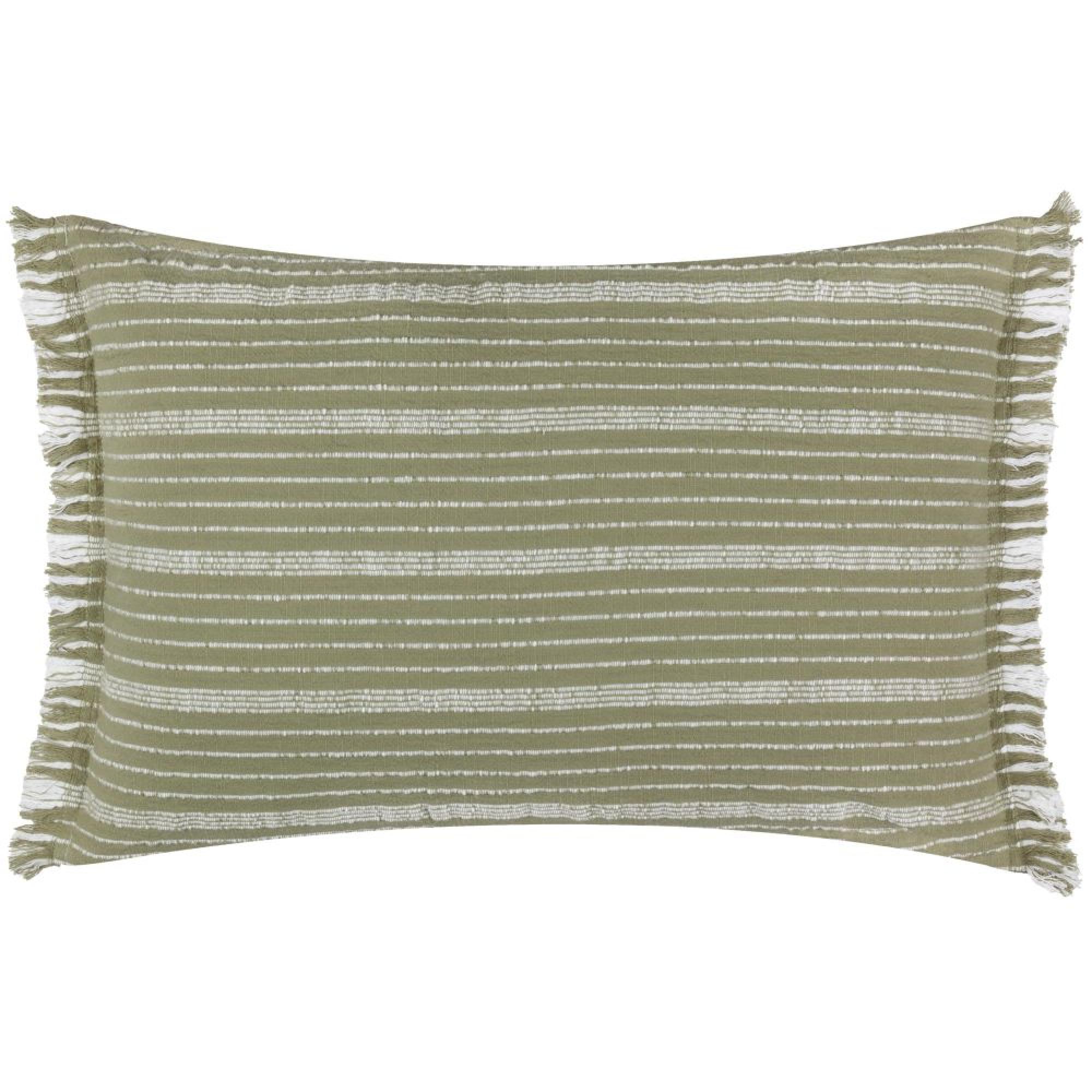 Yard Tide Moss Green Textured Stripe Outdoor Cushion