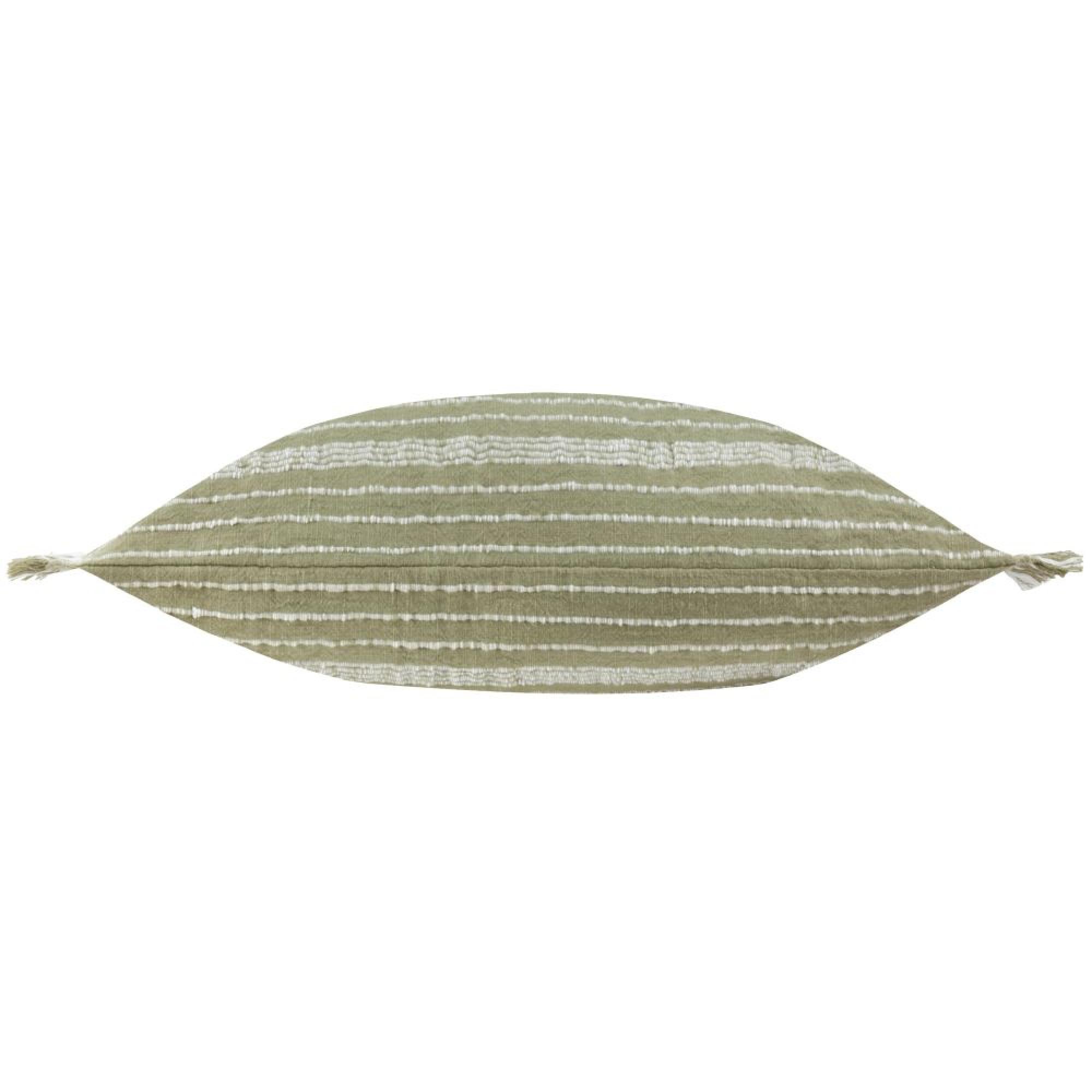 Yard Tide Moss Green Textured Stripe Outdoor Cushion