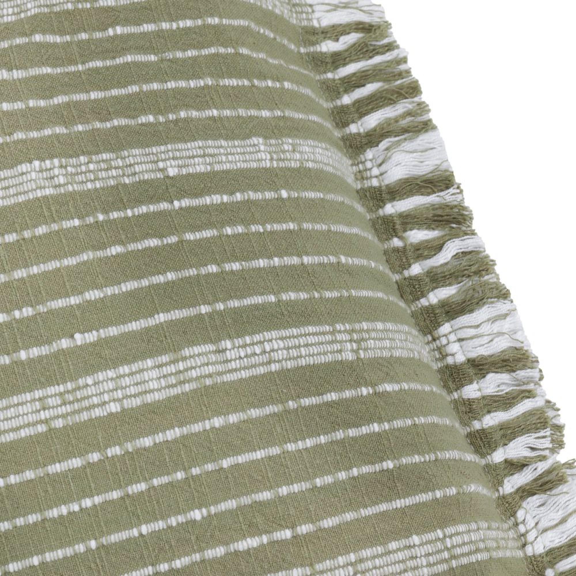 Yard Tide Moss Green Textured Stripe Outdoor Cushion