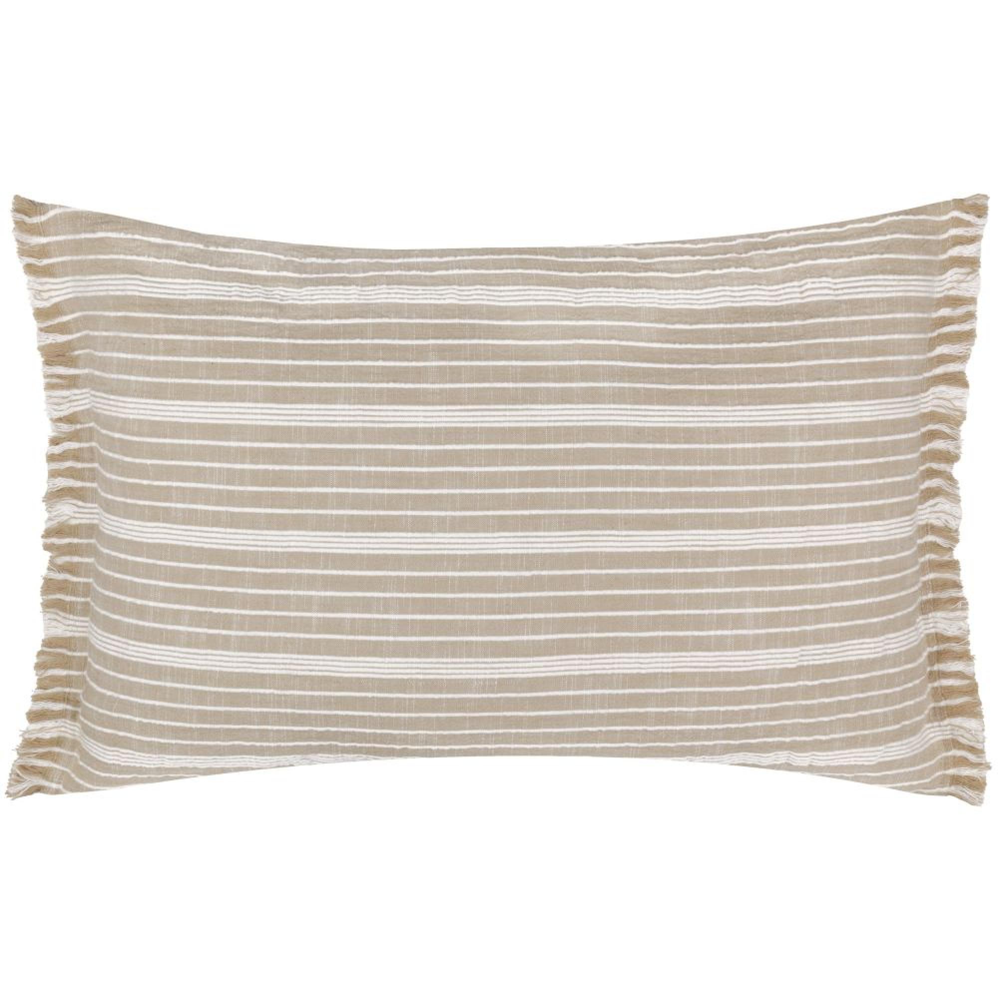 Yard Tide Textured Cream Stripe Outdoor Cushion