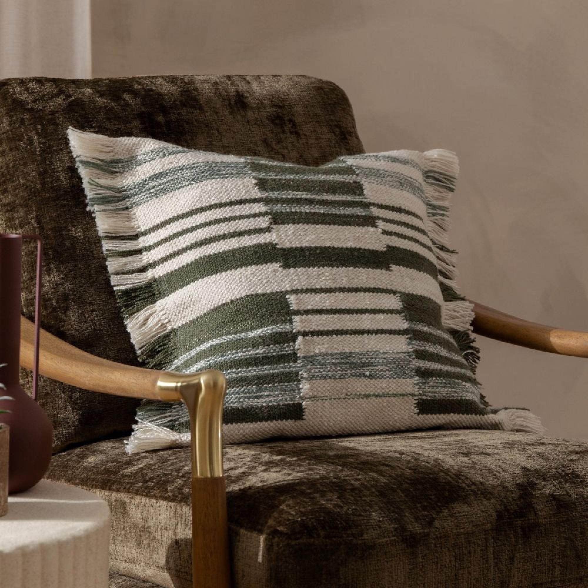 Yard Torode Sage Green Woven Cushion