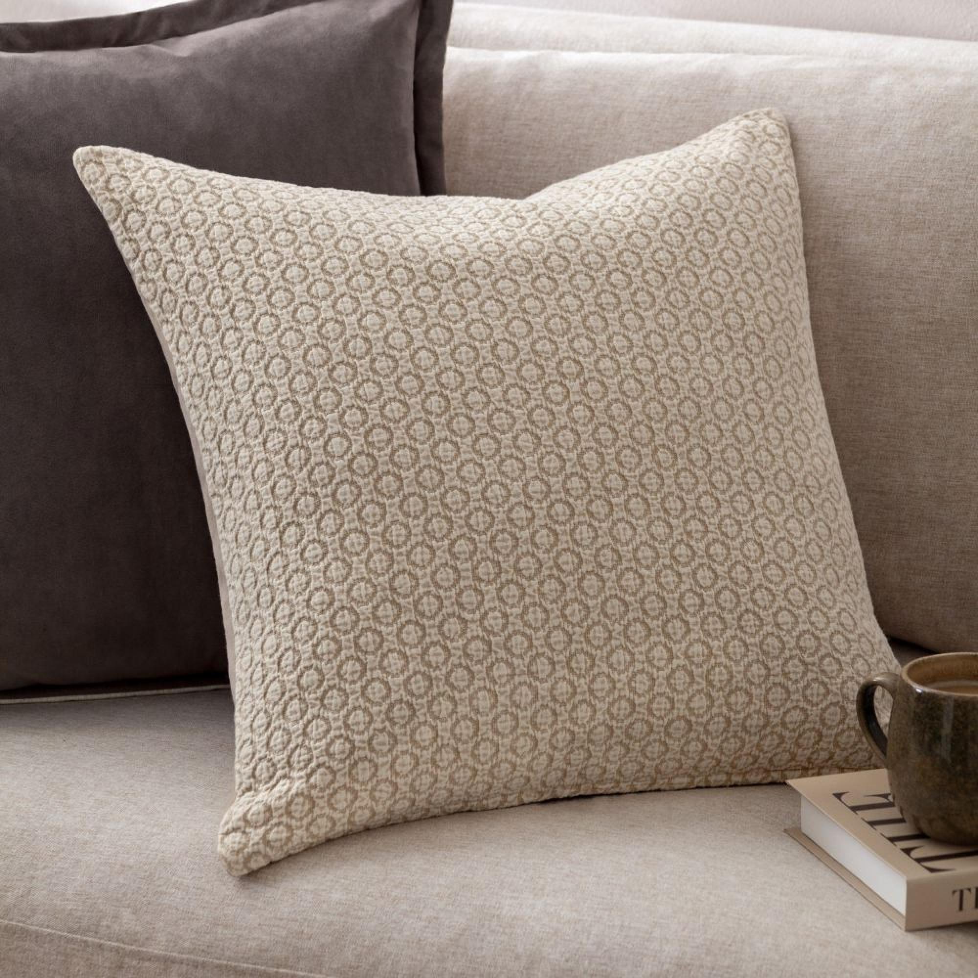 Yard Tryfan Cream Textured Cushion