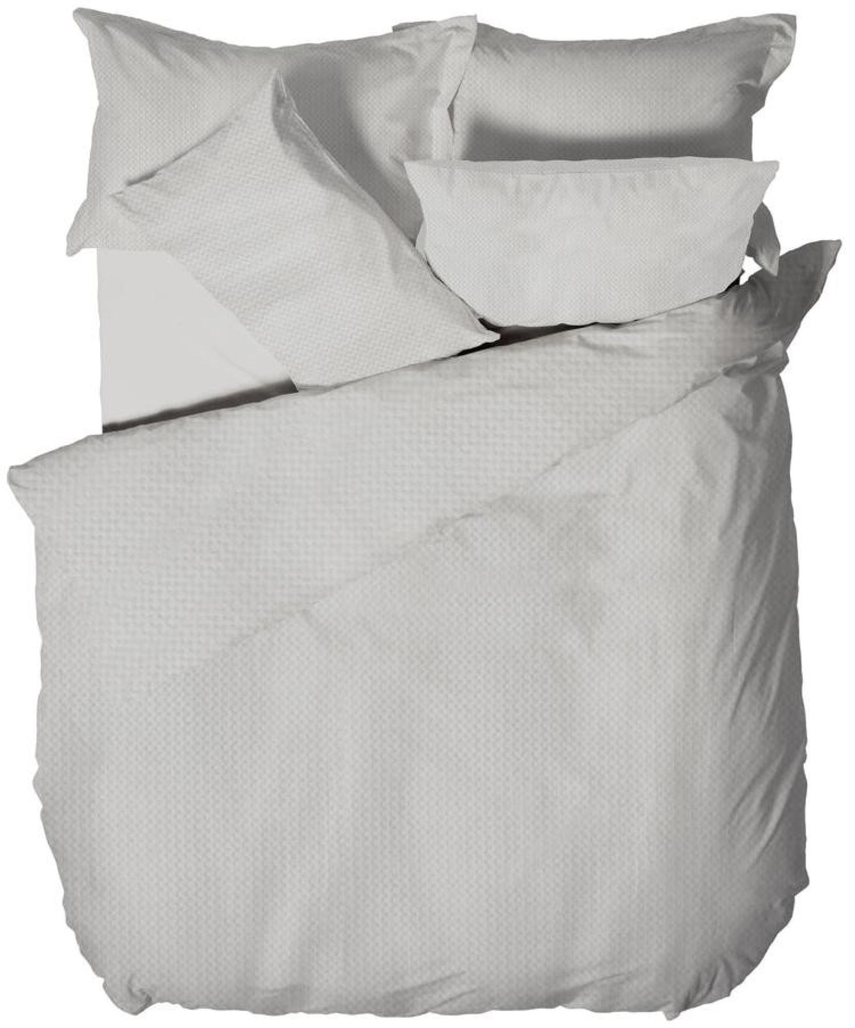 Yard Waffle Silver Textured Cotton Duvet Cover Set