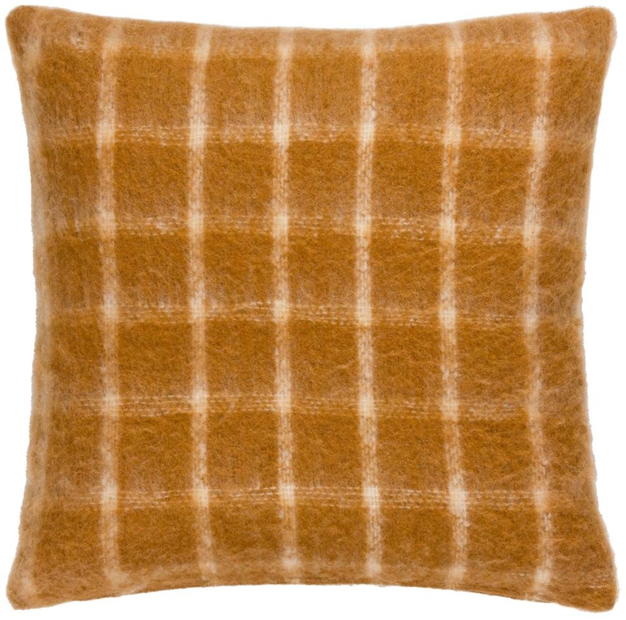 Yard Yarrow Flint Ginger Check Cushion