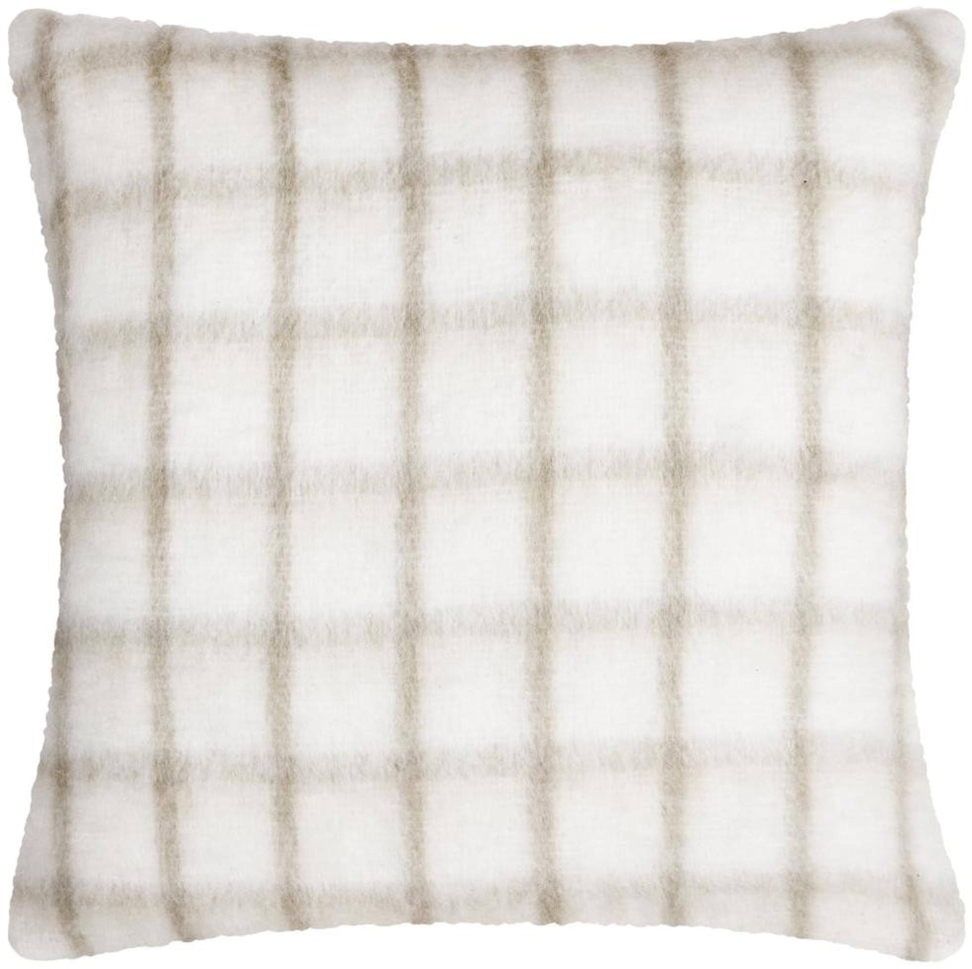 Yard Yarrow Natural and Biscuit Check Cushion