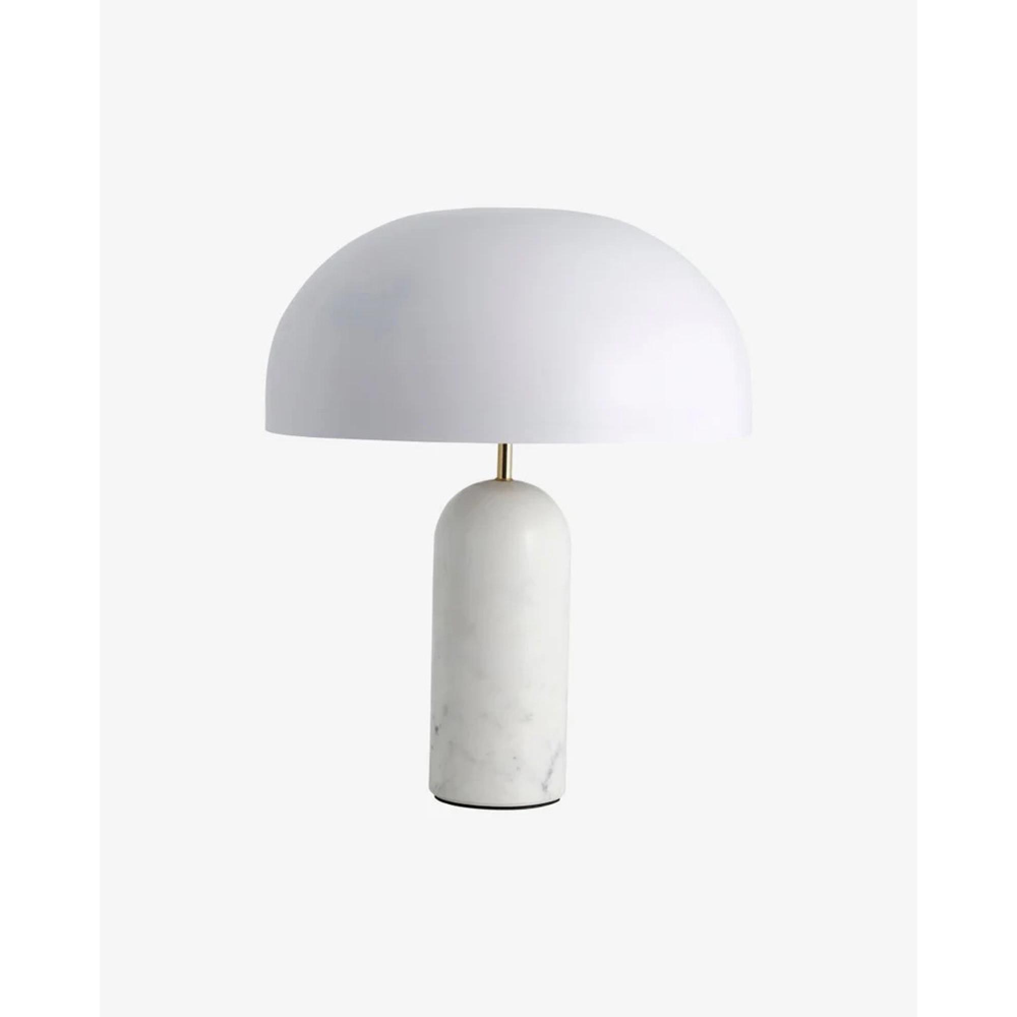 Atlas Table Lamp - White - Marble