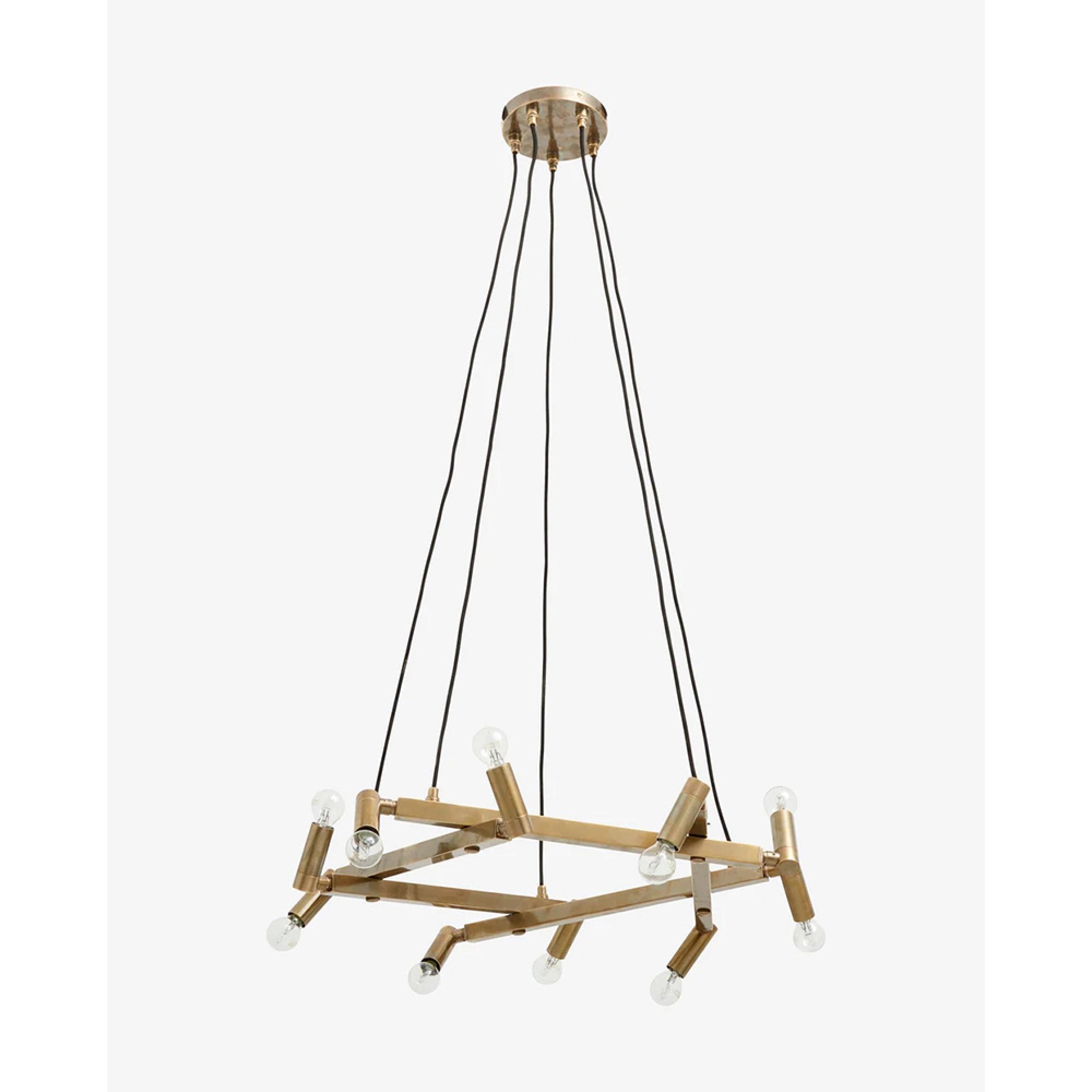 Chandelier - 10 Bulbs - Brass