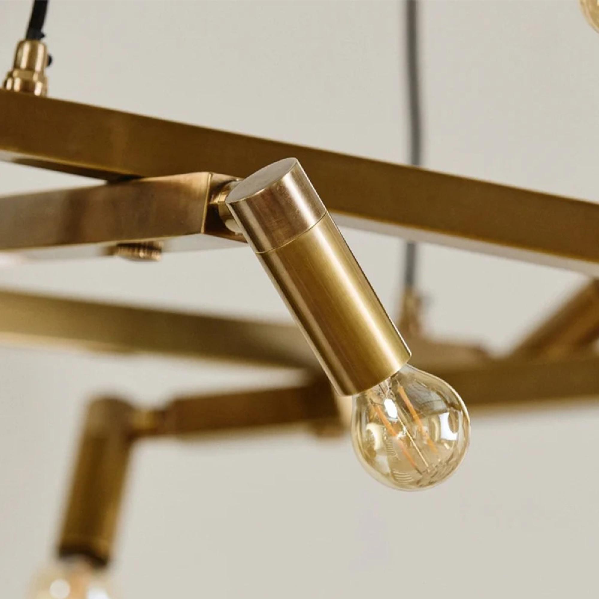 Chandelier - 10 Bulbs - Brass