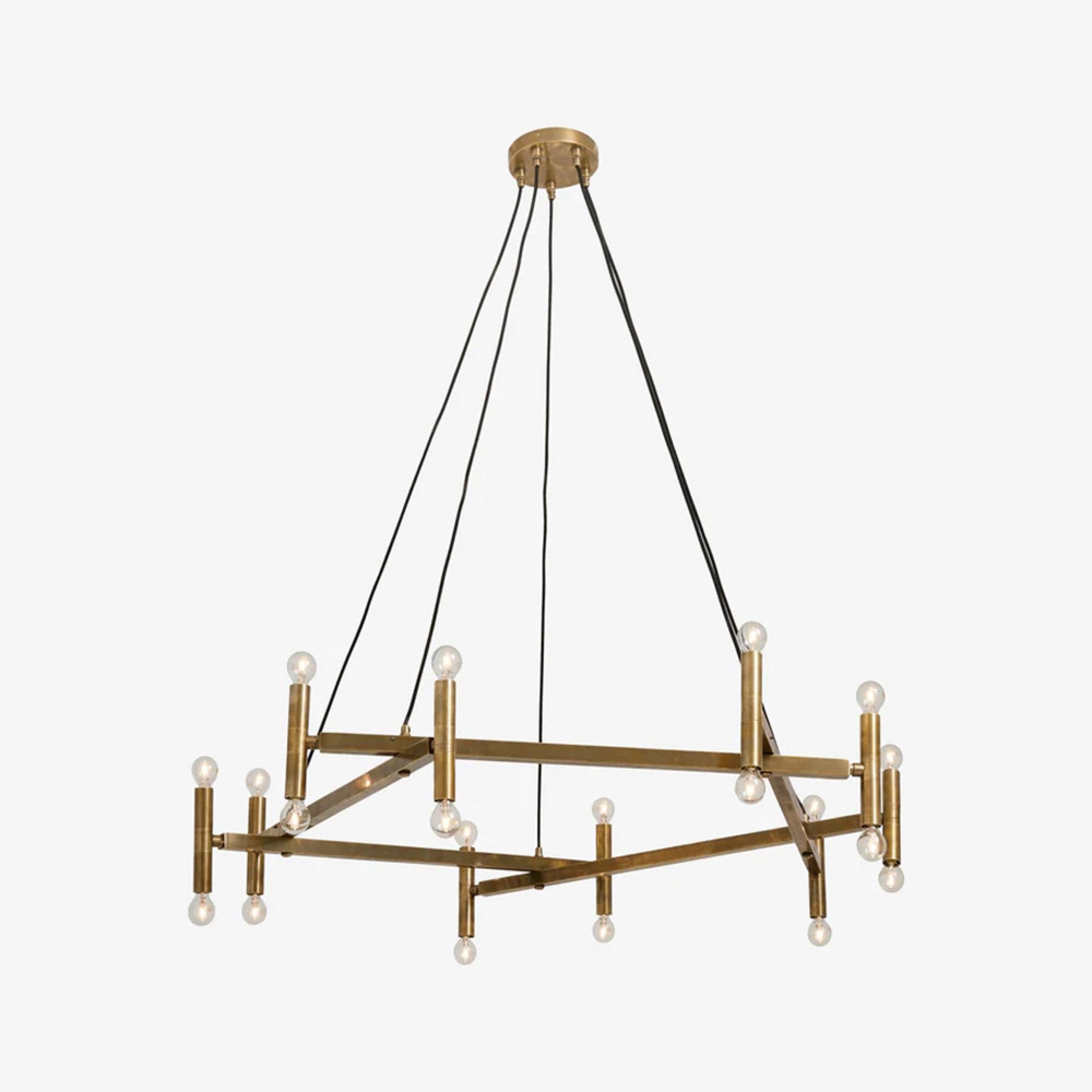 Chandelier - 20 Bulbs - Brass