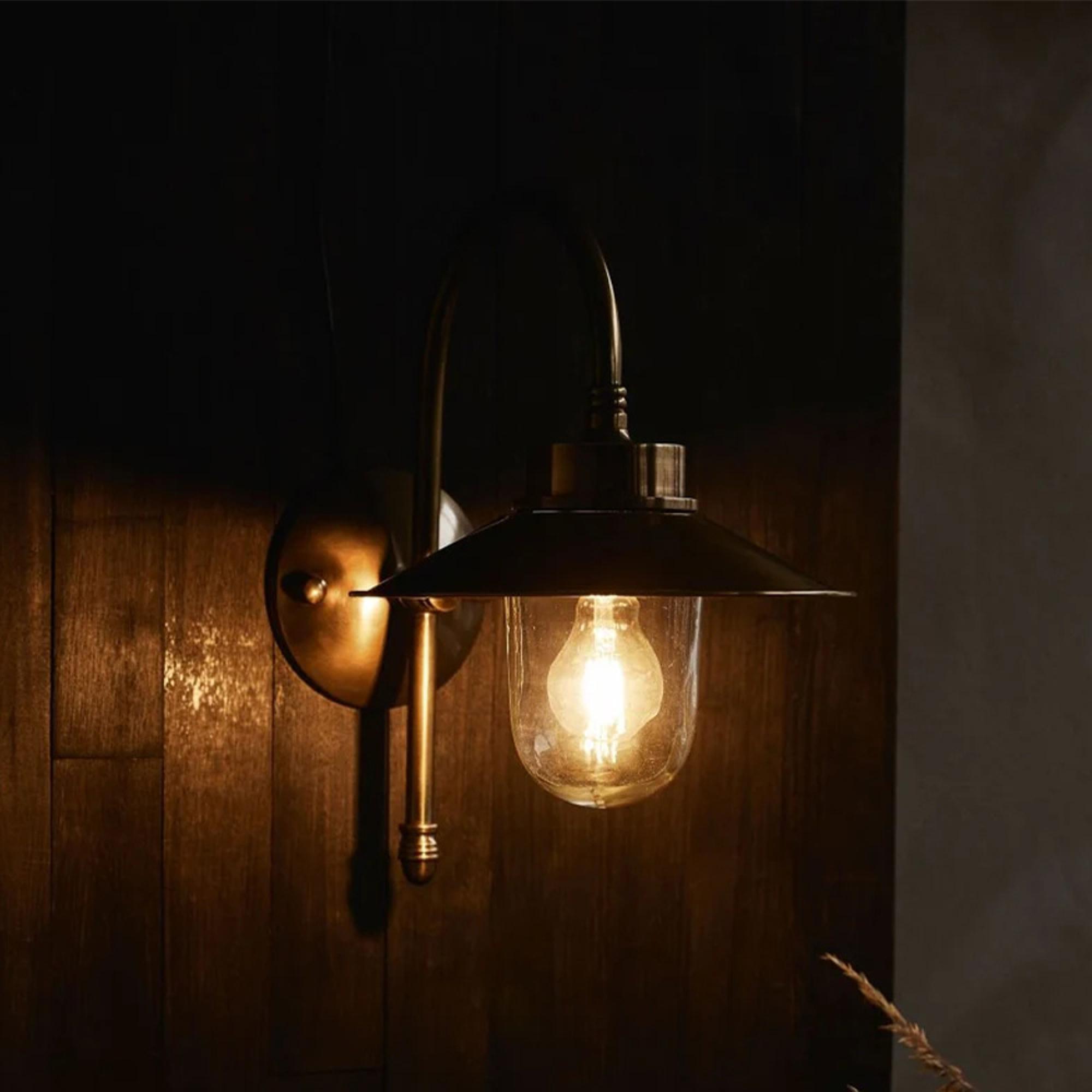 Lason Outdoor Wall Lamp - Brass