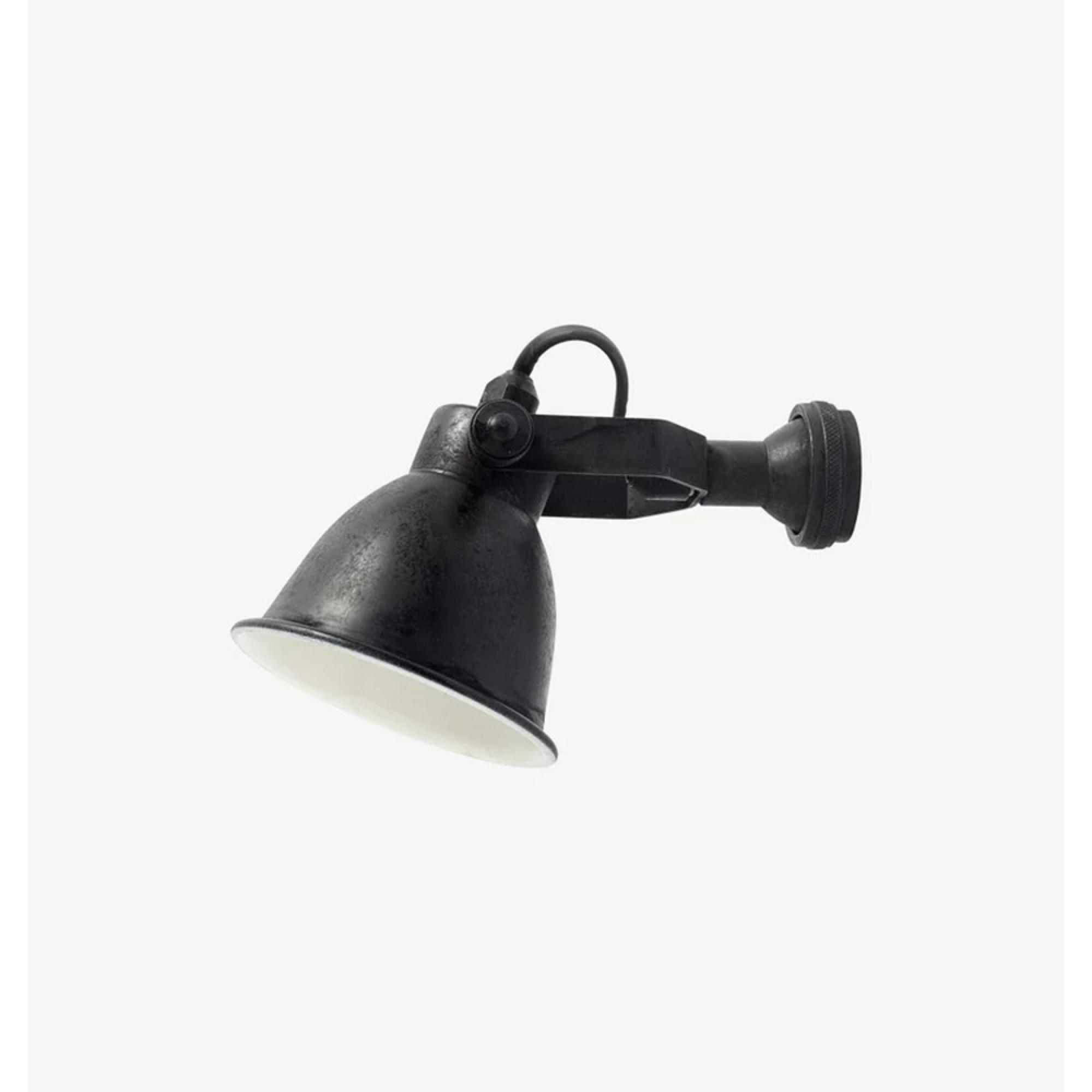 Wall Lamp - Black - Metal - 17cm x 12cm