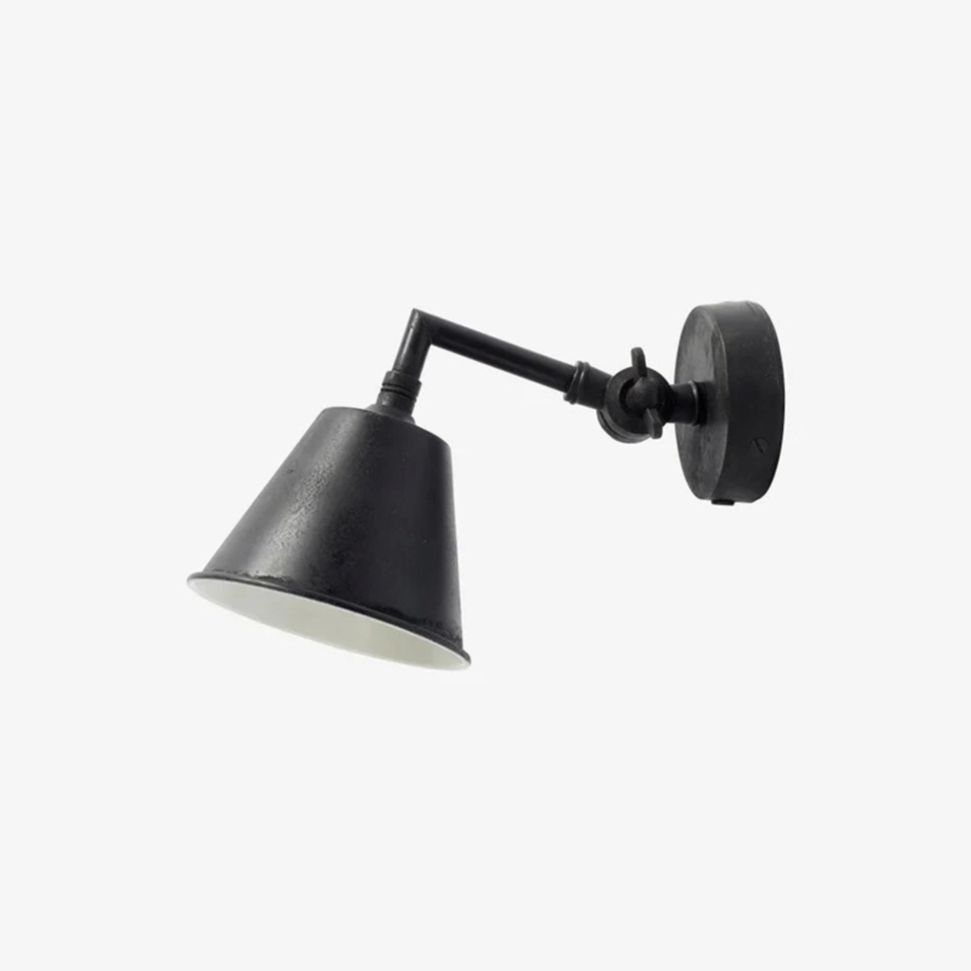 Wall Lamp - Black - Metal - 23cm x 12cm