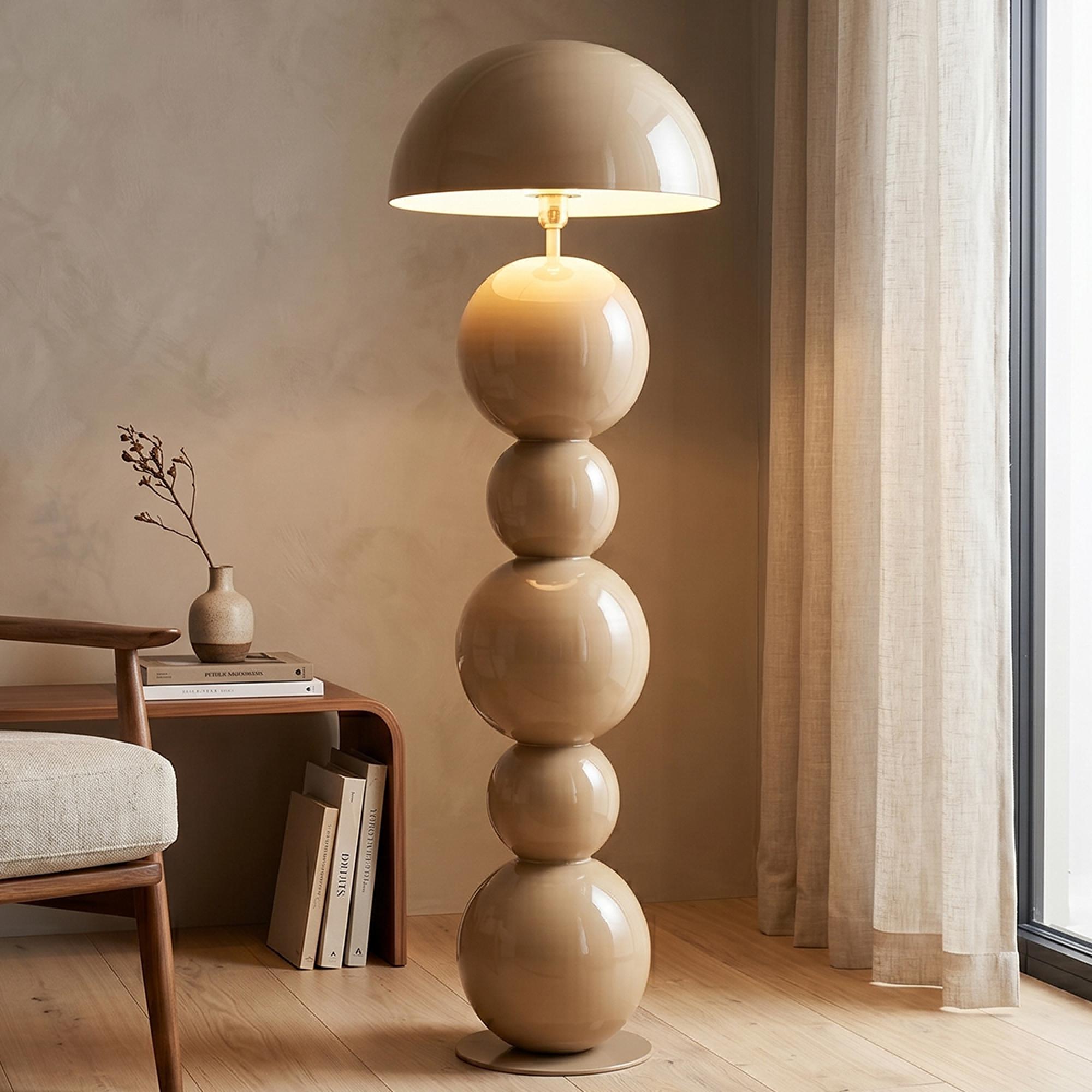 Hasden Floor Lamp - Mocha Mousse - Metal