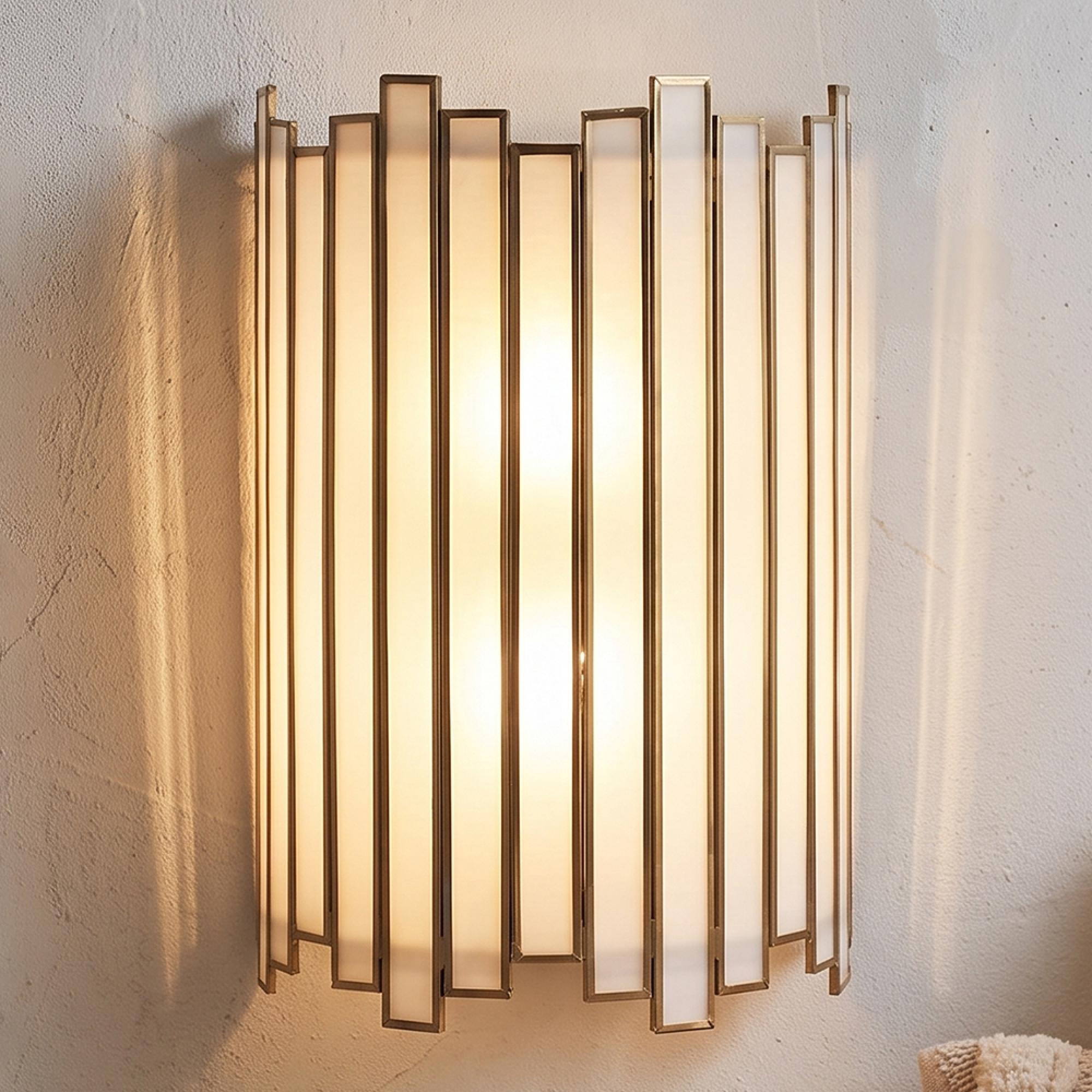 Lima Wall Lamp - Antique Brass - Glass and Metal