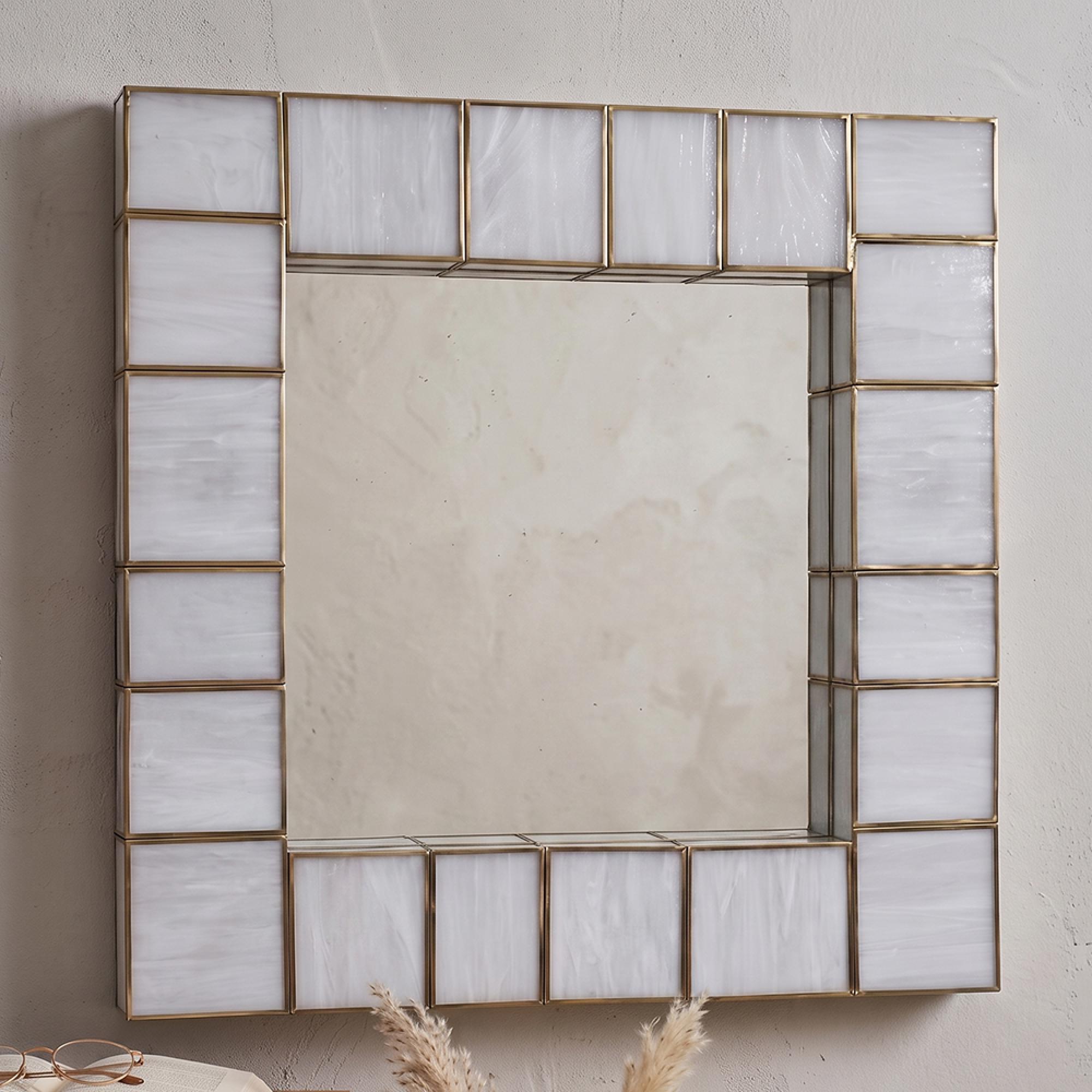 Luma Wall Lamp - Square - Antique Brass - Glass and Metal