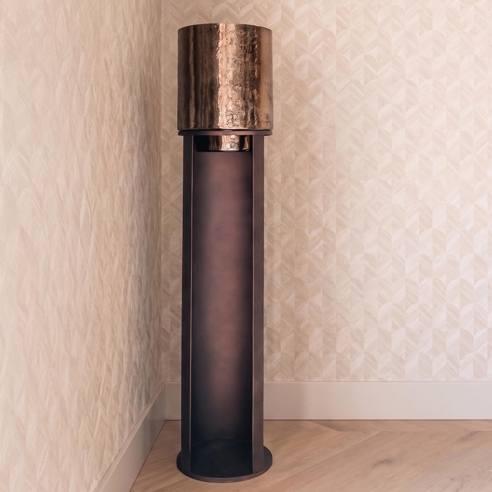 Daisey Lantern - Copper - Glass and Metal