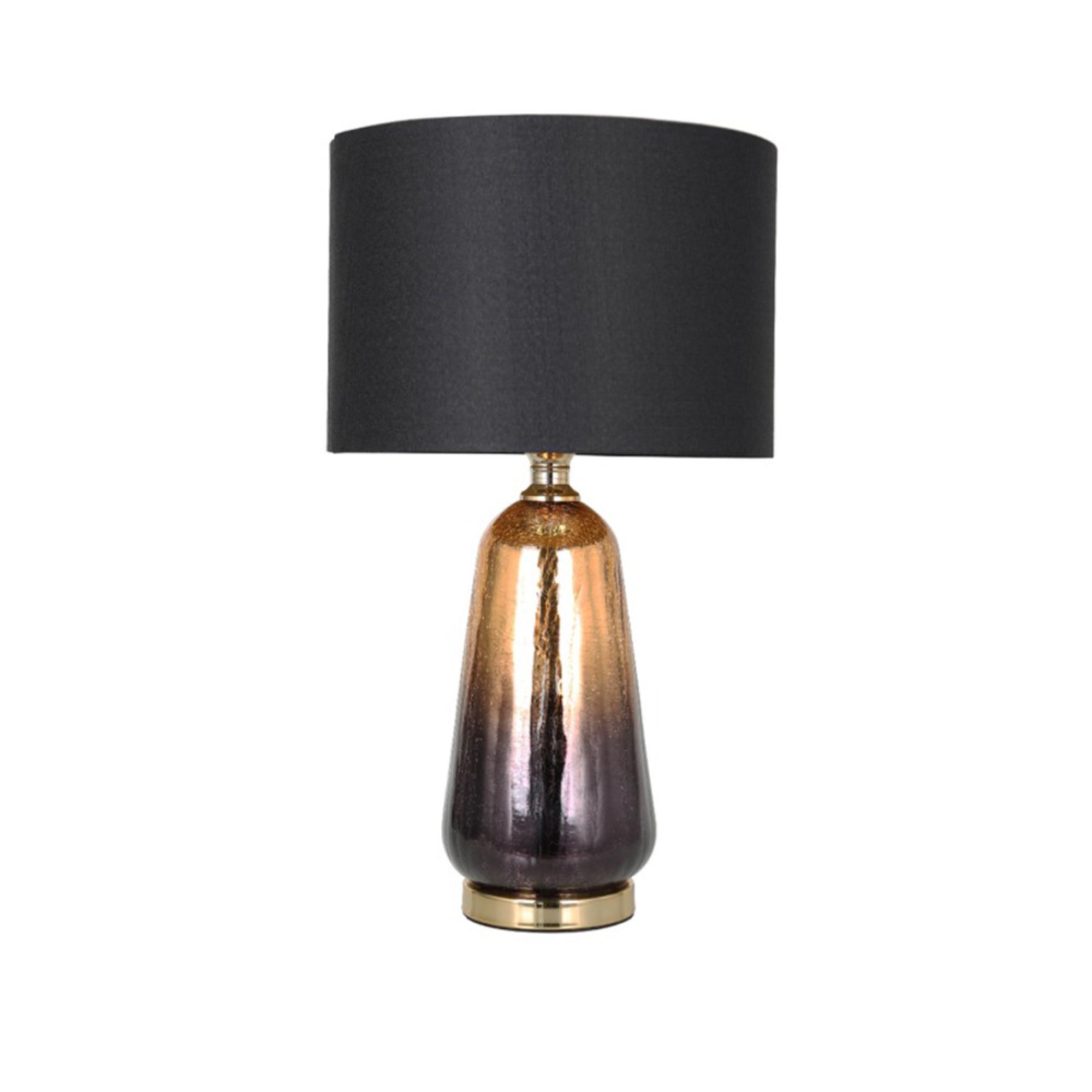 Table Lamp - Gold and Black Ombre Glass