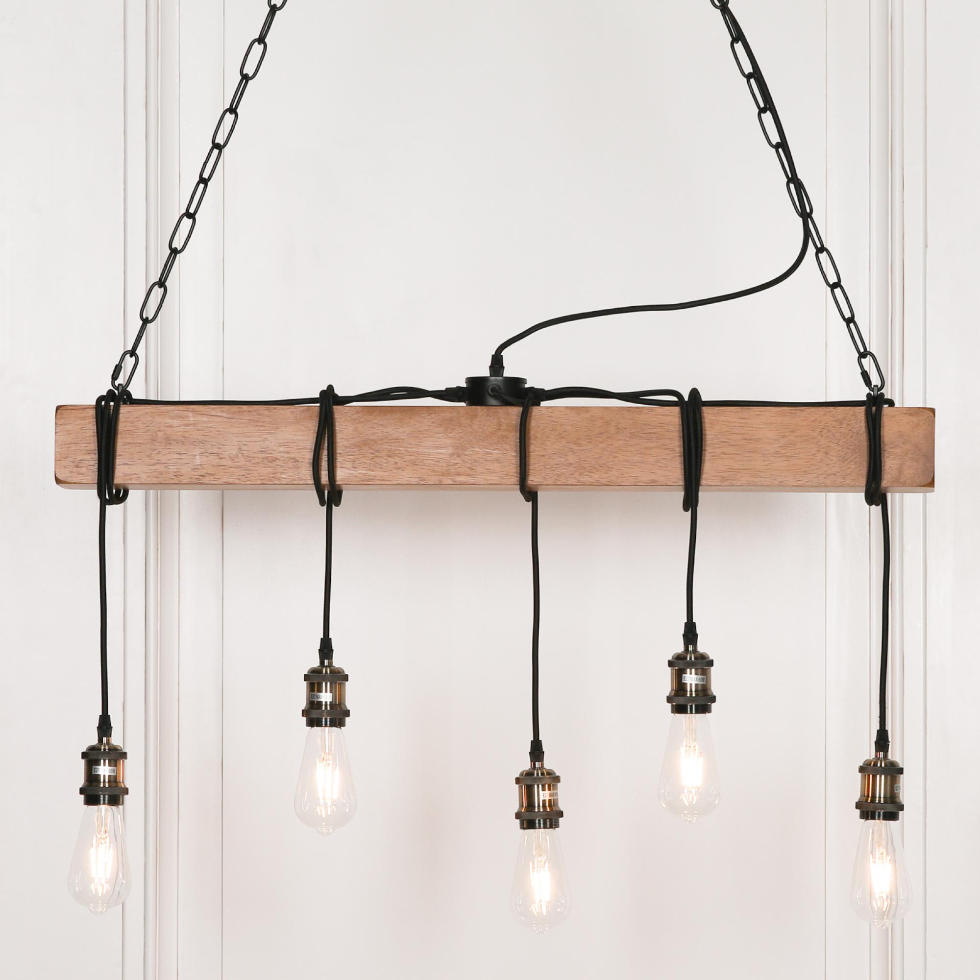 Ceiling Light - Industrial Style - Wooden