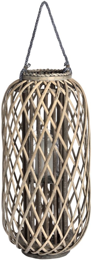 Large Standing Wicker Lantern