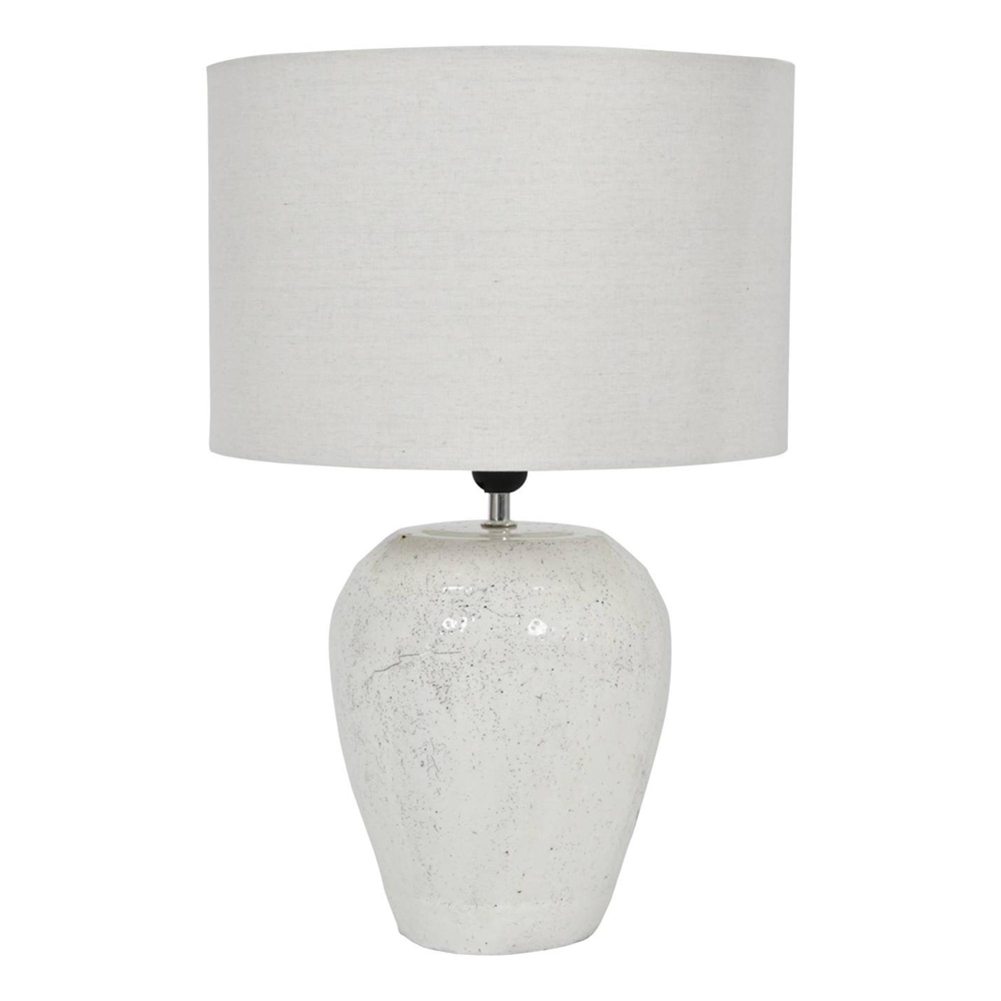 Speckle Table Lamp - White Ceramic