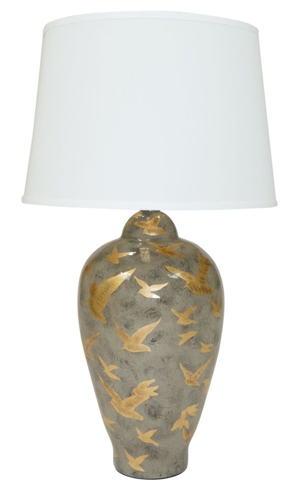 Ashford Ceramic Table Lamp - Charcoal Grey - Large