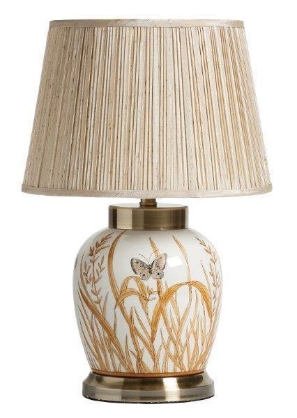 Chloe Floral Table Lamp - Antique Brass - Set of 2