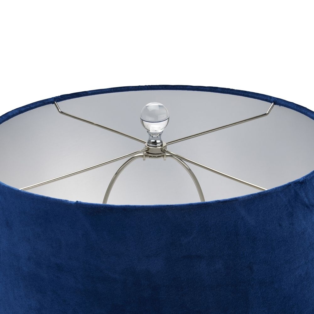 Ice Shadows Table Lamp - Navy Blue Lampshade
