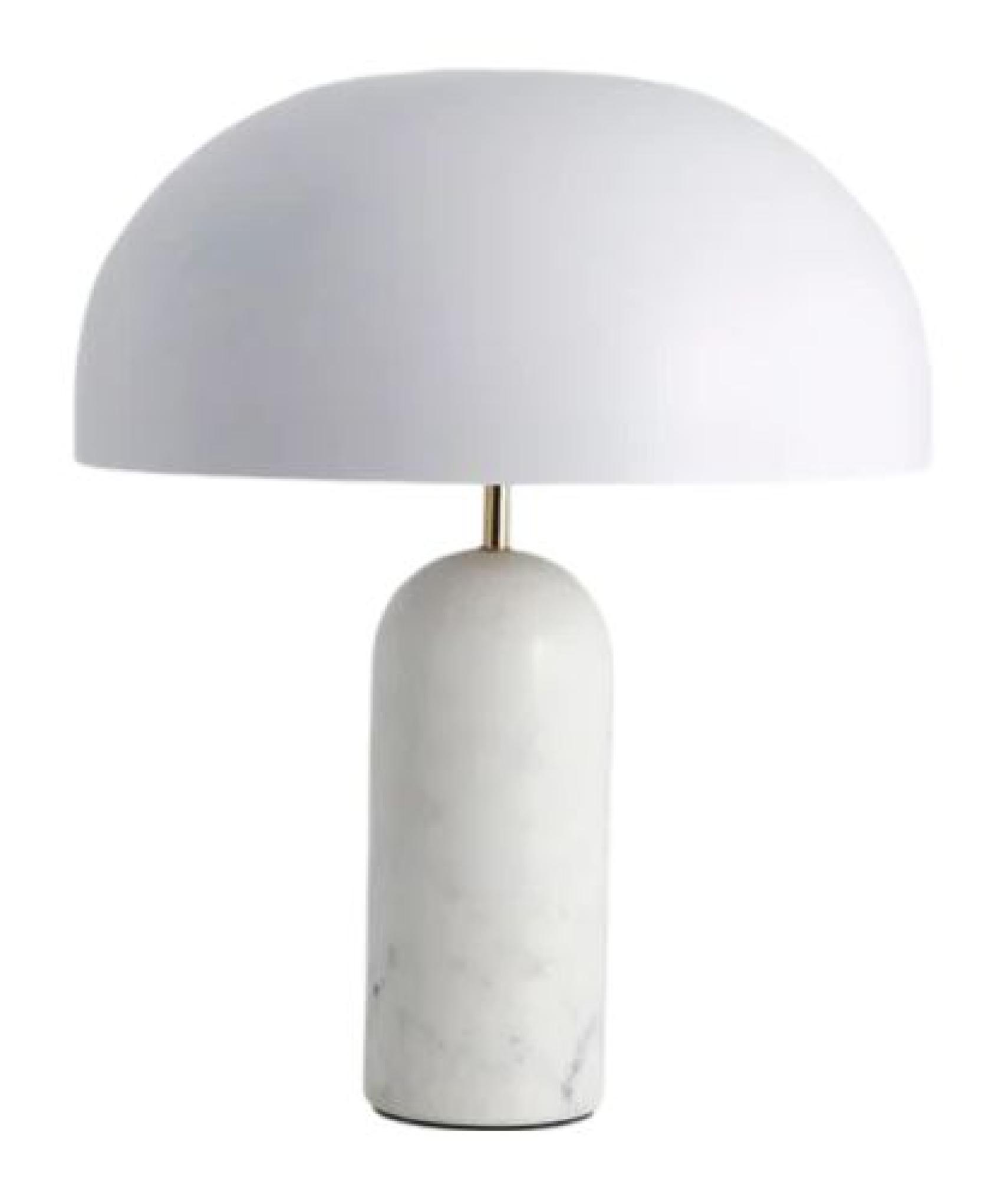 Atlas White Marble Table Lamp