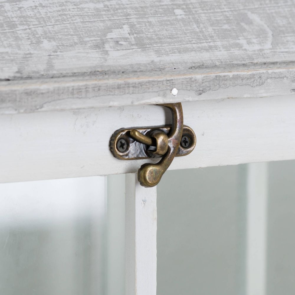 White Window Style Lanterns - Set of 3 - Open Top