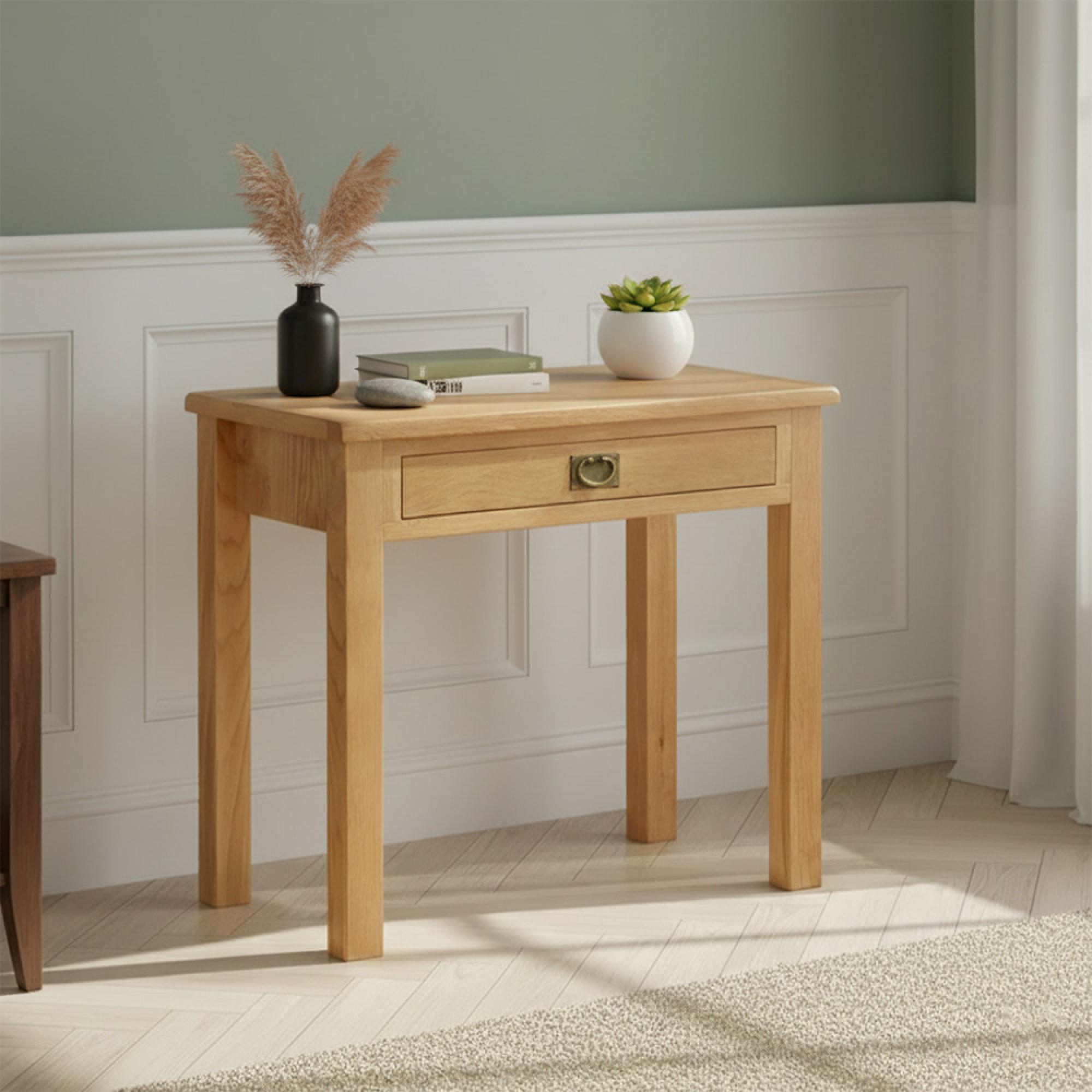 Salisbury Lite Oak 1 Drawer Desk