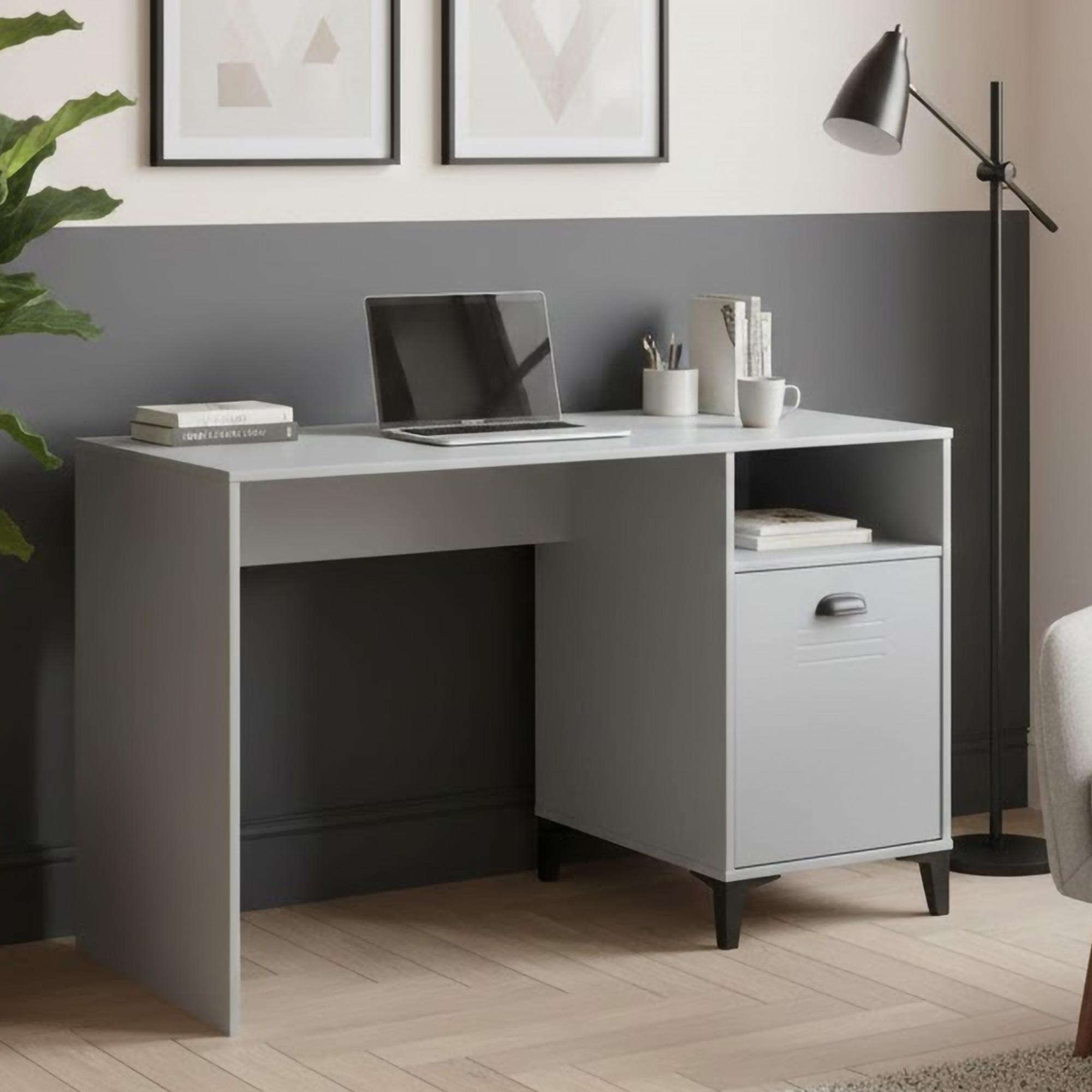 Lakers Locker Desk - 1 Door - Grey