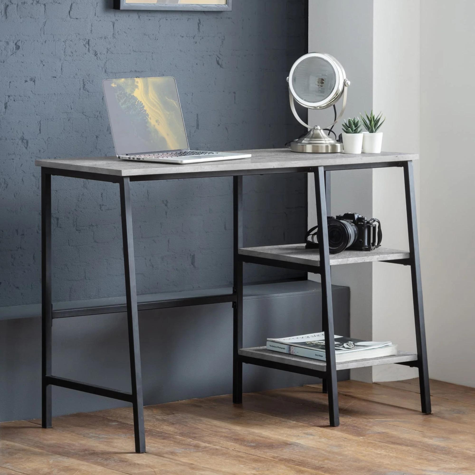 Staten Writing Desk - Concrete Effect